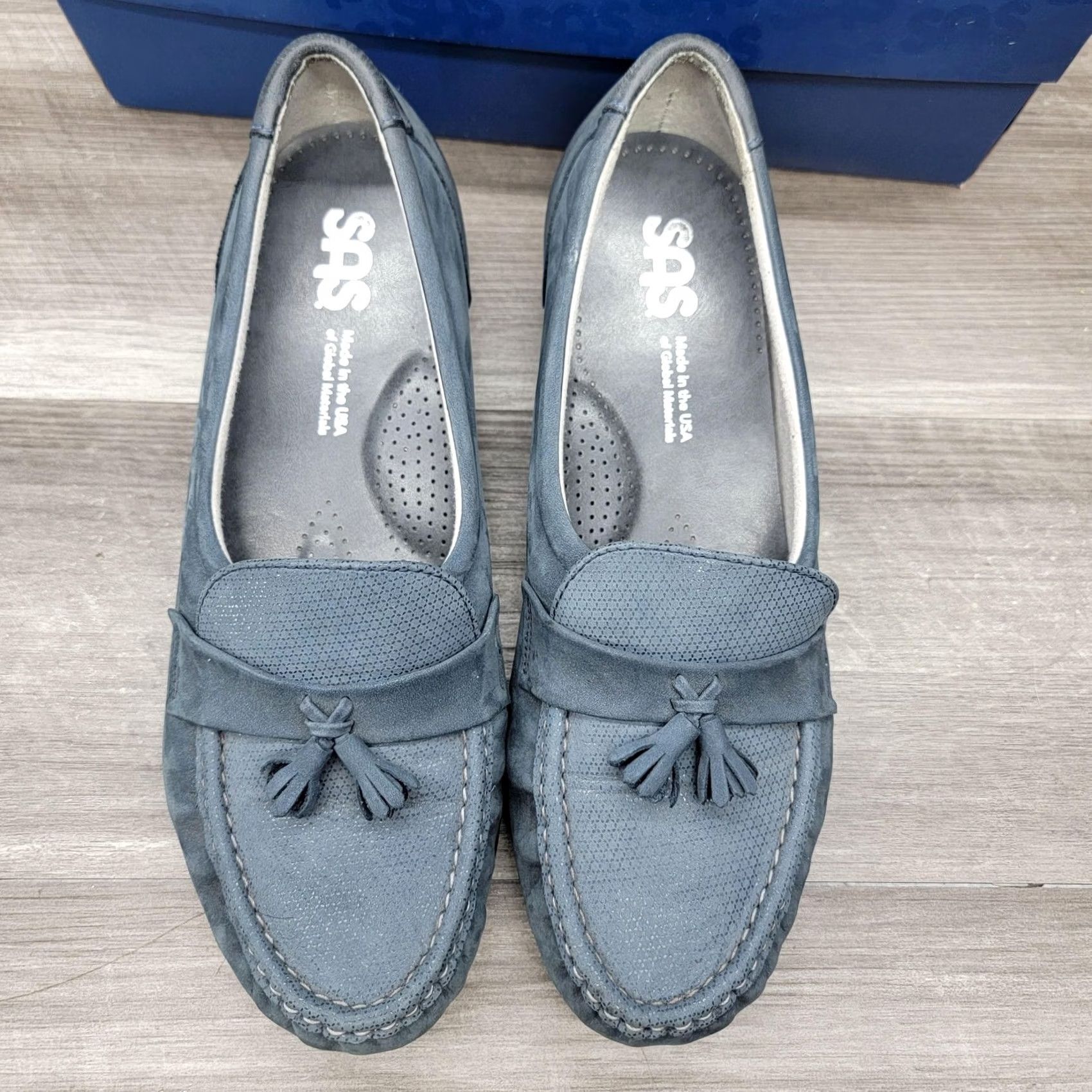 SAS SAS Taylor Jeans Shoes Womens Size 9 W Blue Loafer Tassel Comfort Slip On Shoes Size 30" / US 8 / IT 44 - 3 Thumbnail