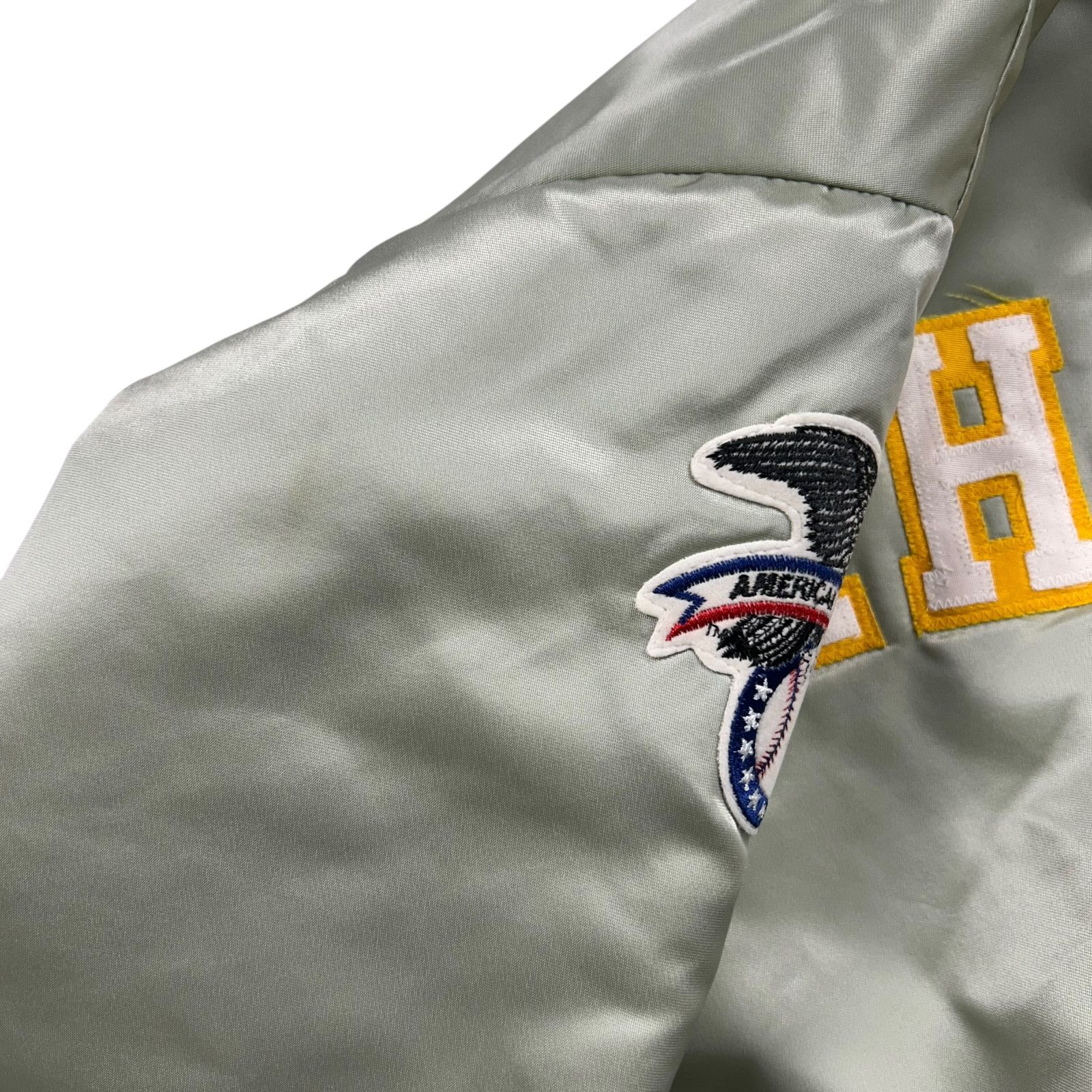 MLB VTG 90s MLB OAKLAND ATHLETICS A's CHALK LINE SATIN JACKET Size US L / EU 52-54 / 3 - 11 Thumbnail