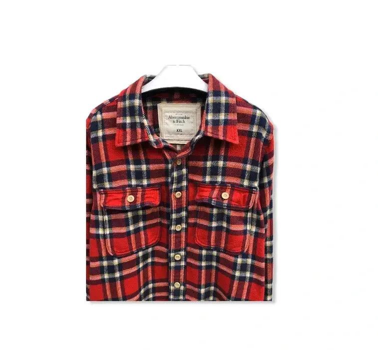 Abercrombie & Fitch Abercrombie & Fitch Men’s Flannel Shirt Size US L / EU 52-54 / 3 - 2 Thumbnail