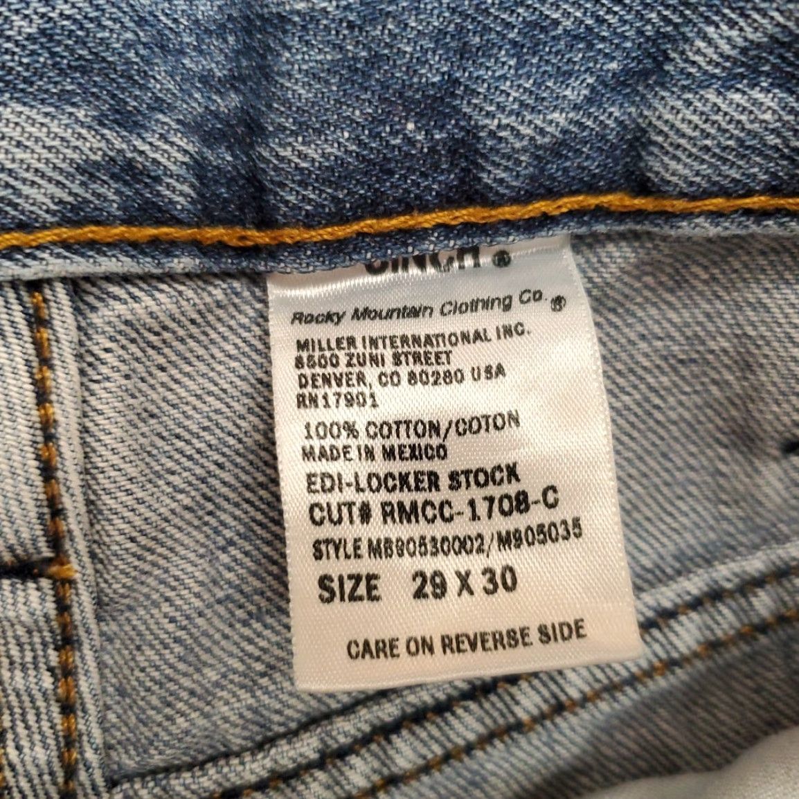 Denime Cinch Jeans Men 29x30 Blue Denim Green Label Western Cowboy Rodeo Rocky Mountain Size US 29 - 4 Thumbnail