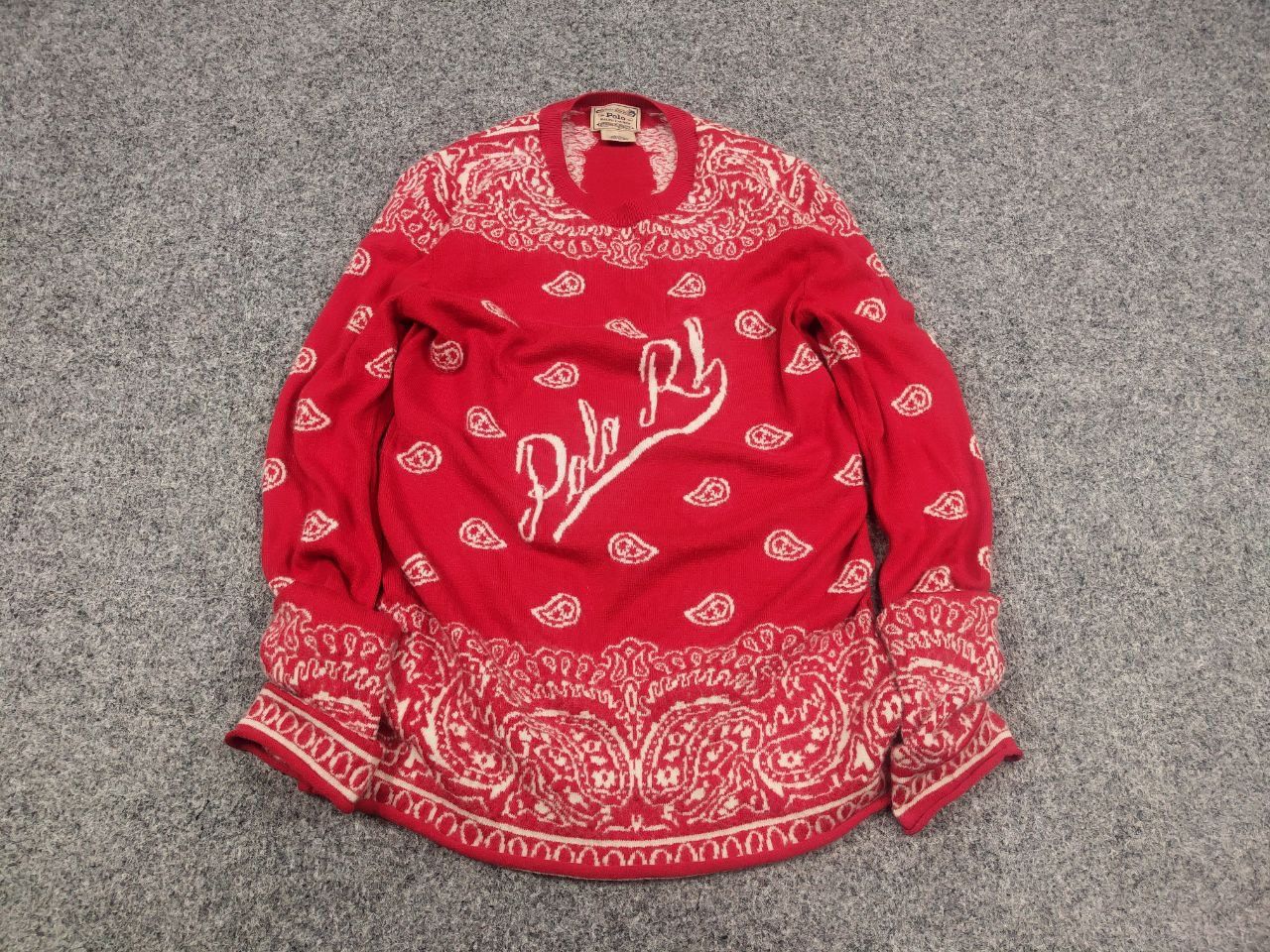Polo Ralph Lauren Polo Ralph Lauren Paisley Knit Wool Blend Pullover Sweater Size S / US 4 / IT 40 - 2 Thumbnail