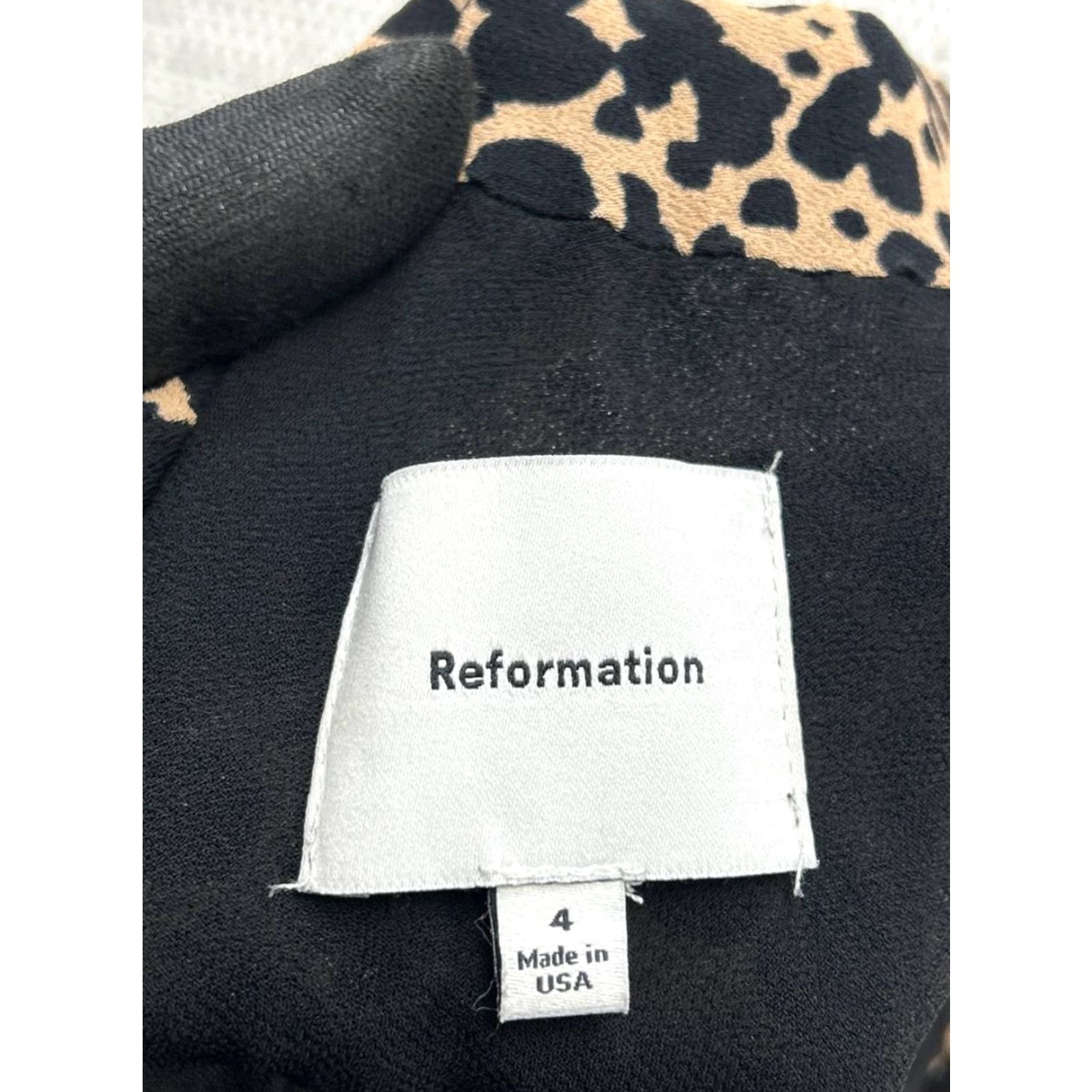 Reformation Reformation Dress Womens 4 Brown Black Bodycon Sleeveless Crew Zip Short Vintage No Size S / US 4 / IT 40 - 3 Thumbnail