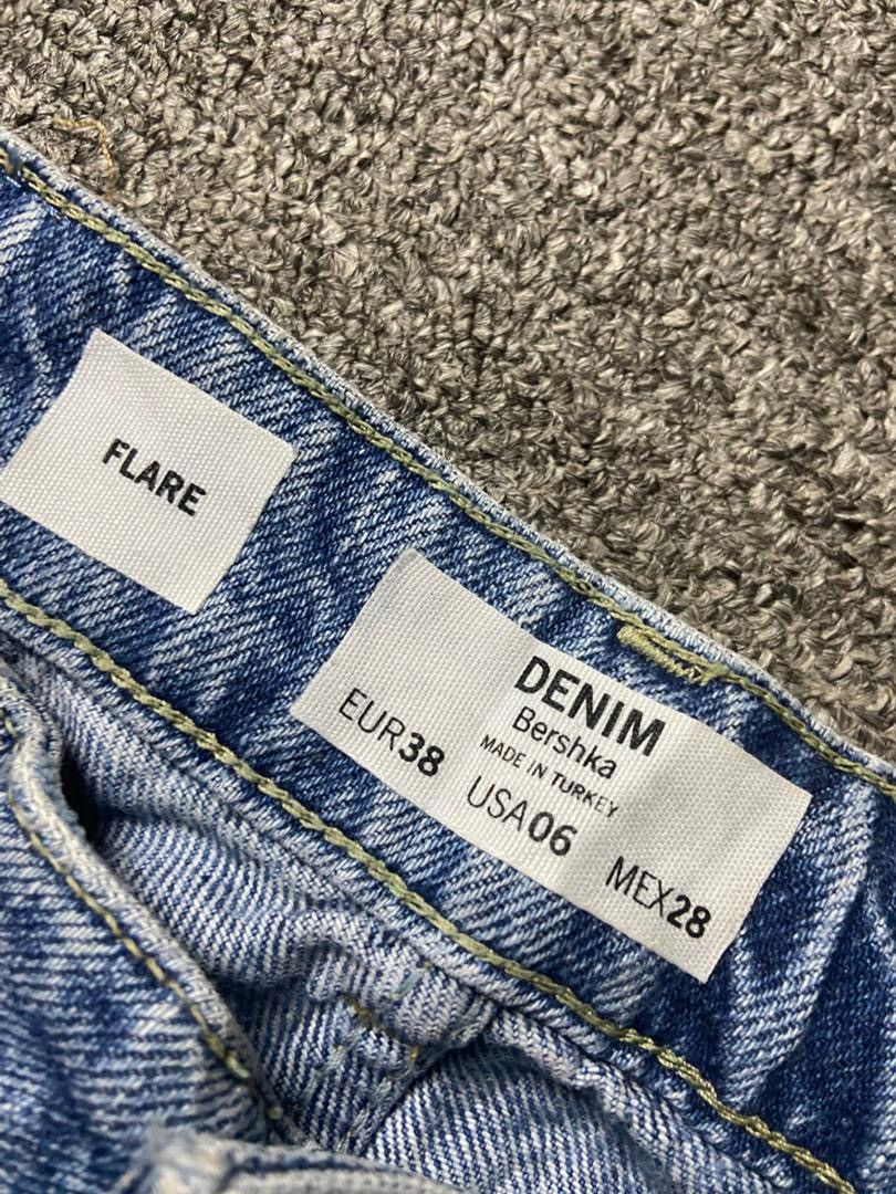 Bershka Bershka Denim Collection Flare Ripped Jeans (172) Size 28" / US 6 / IT 42 - 4 Thumbnail