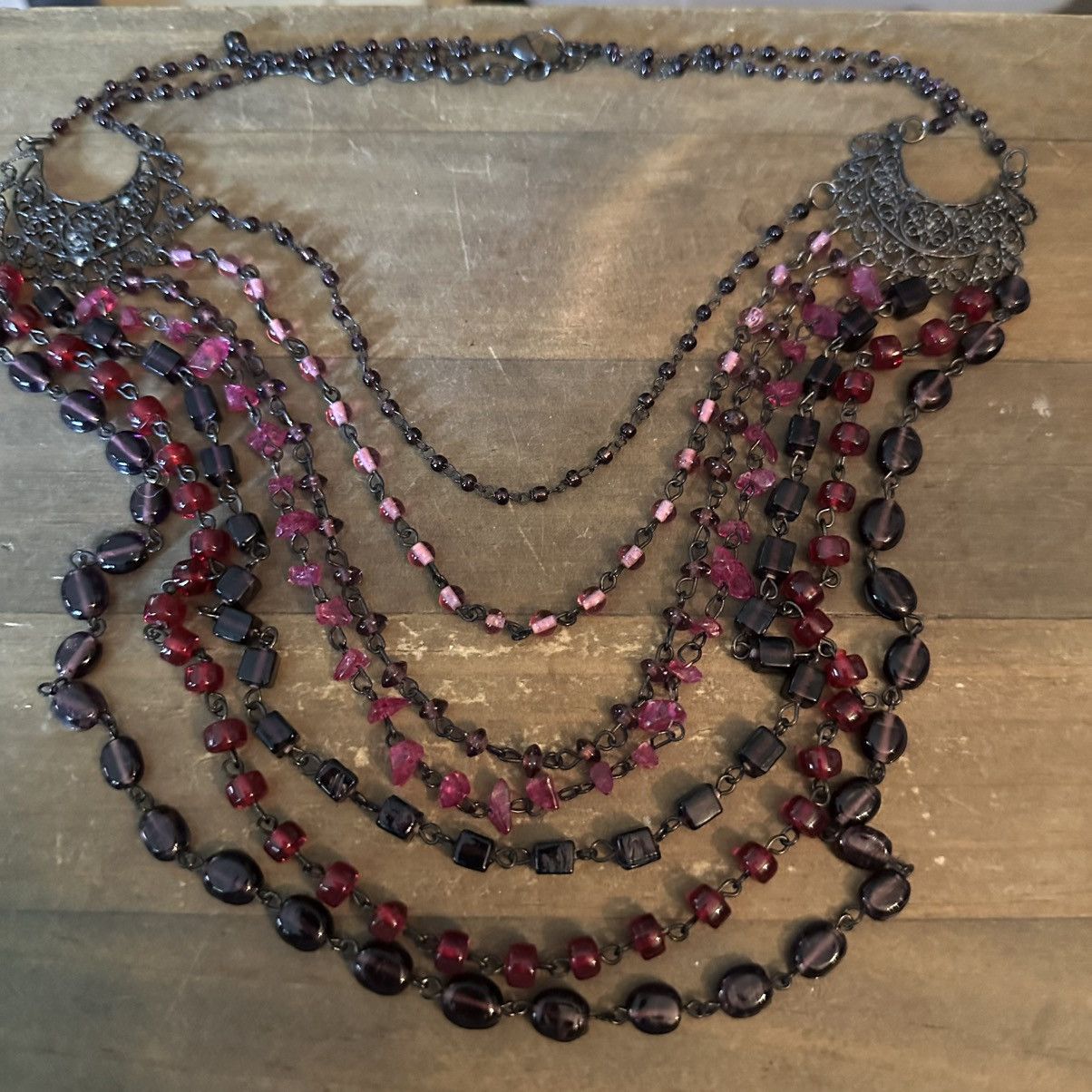 Other Multi chain layered multi bead swag necklace Size ONE SIZE - 2 Thumbnail