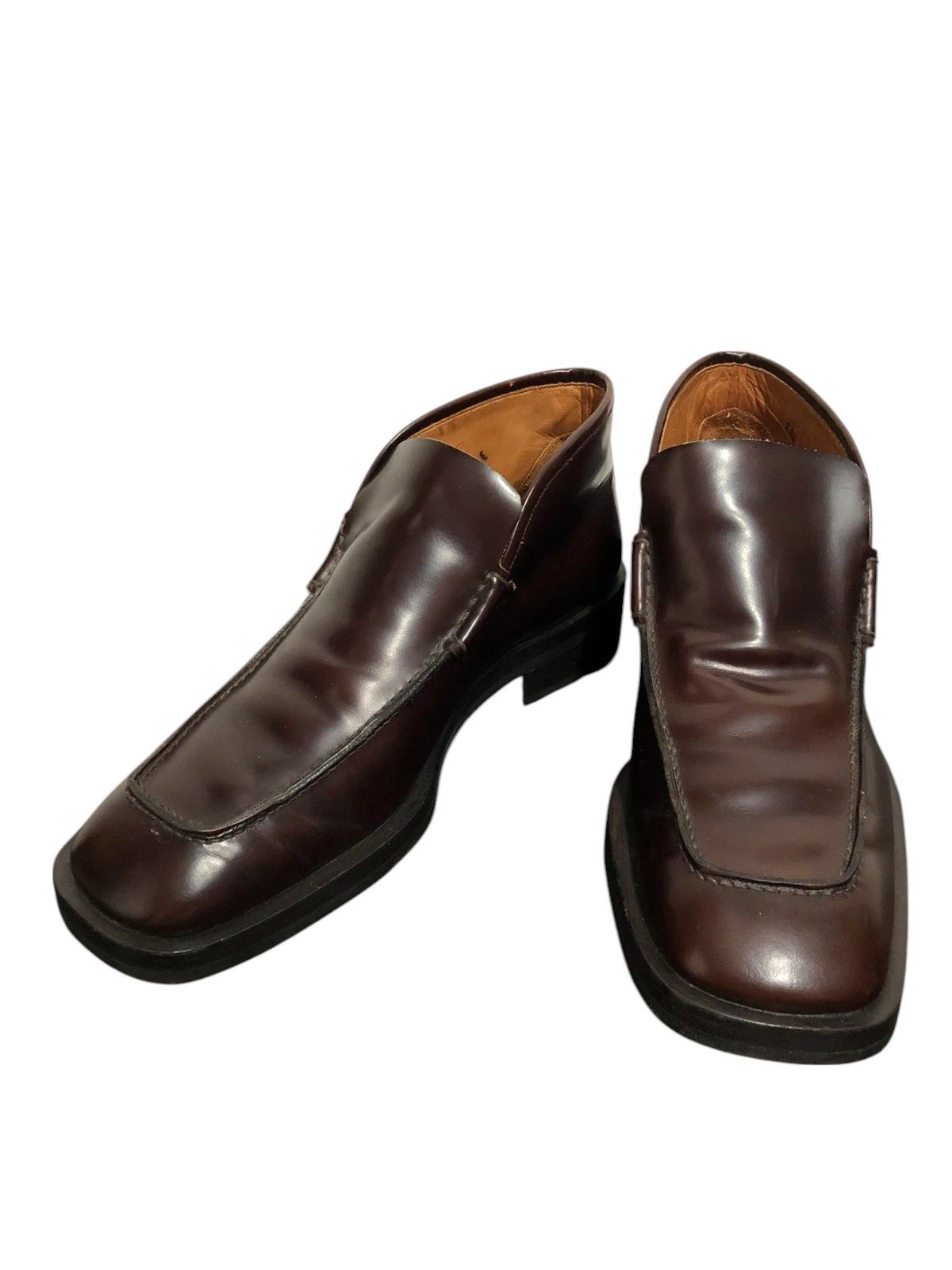 Gucci × Tom Ford Gucci Burgundy Apron-Toe Hidden Gore Boots (c. Late 1990s) Size US 8.5 / EU 41-42 - 9 Thumbnail
