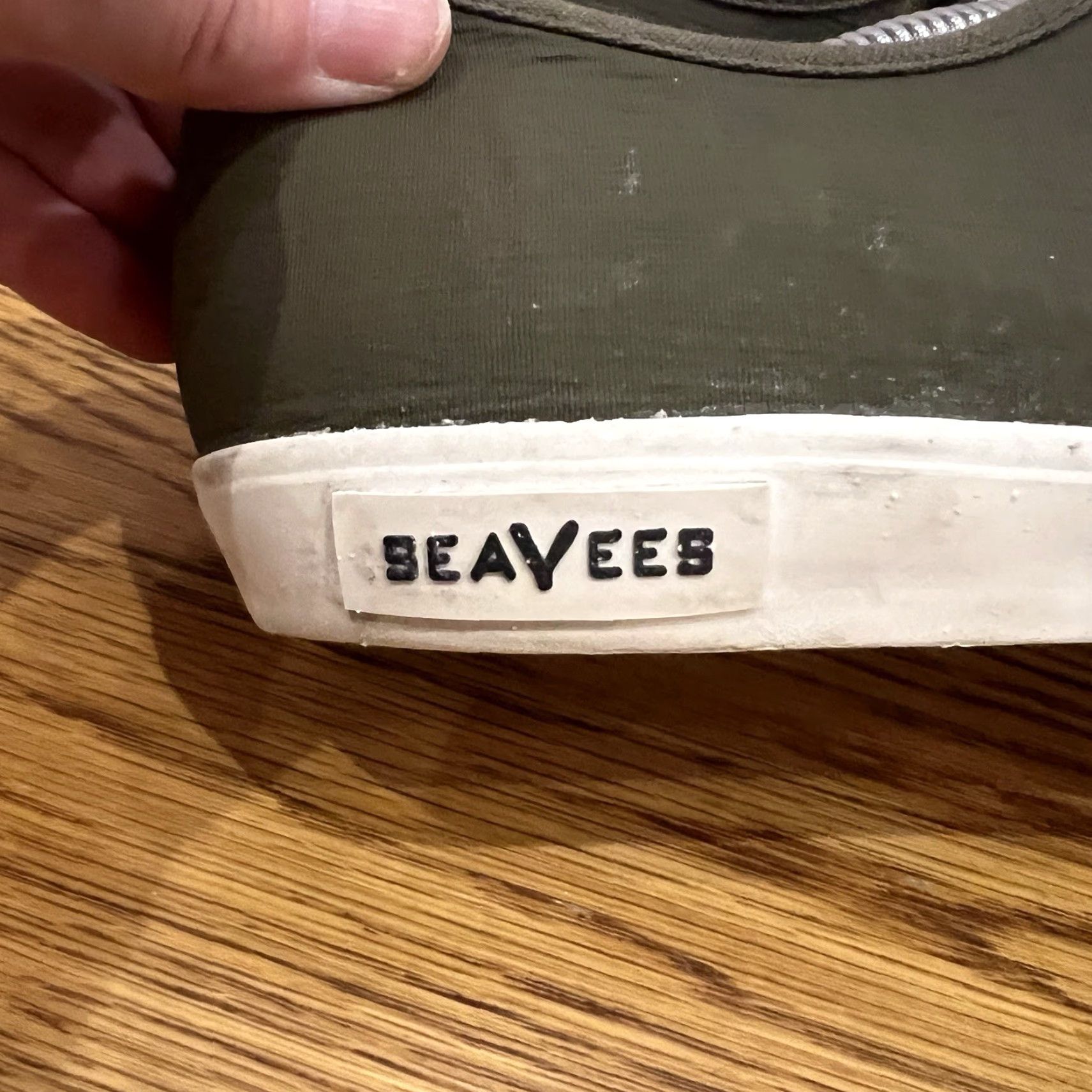 SeaVees SeaVees Army Issue Low Classic Military Olive Sneakers Mens 11.5 Green Lace Up Casual Sneaker Size US 11.5 / EU 44-45 - 4 Thumbnail