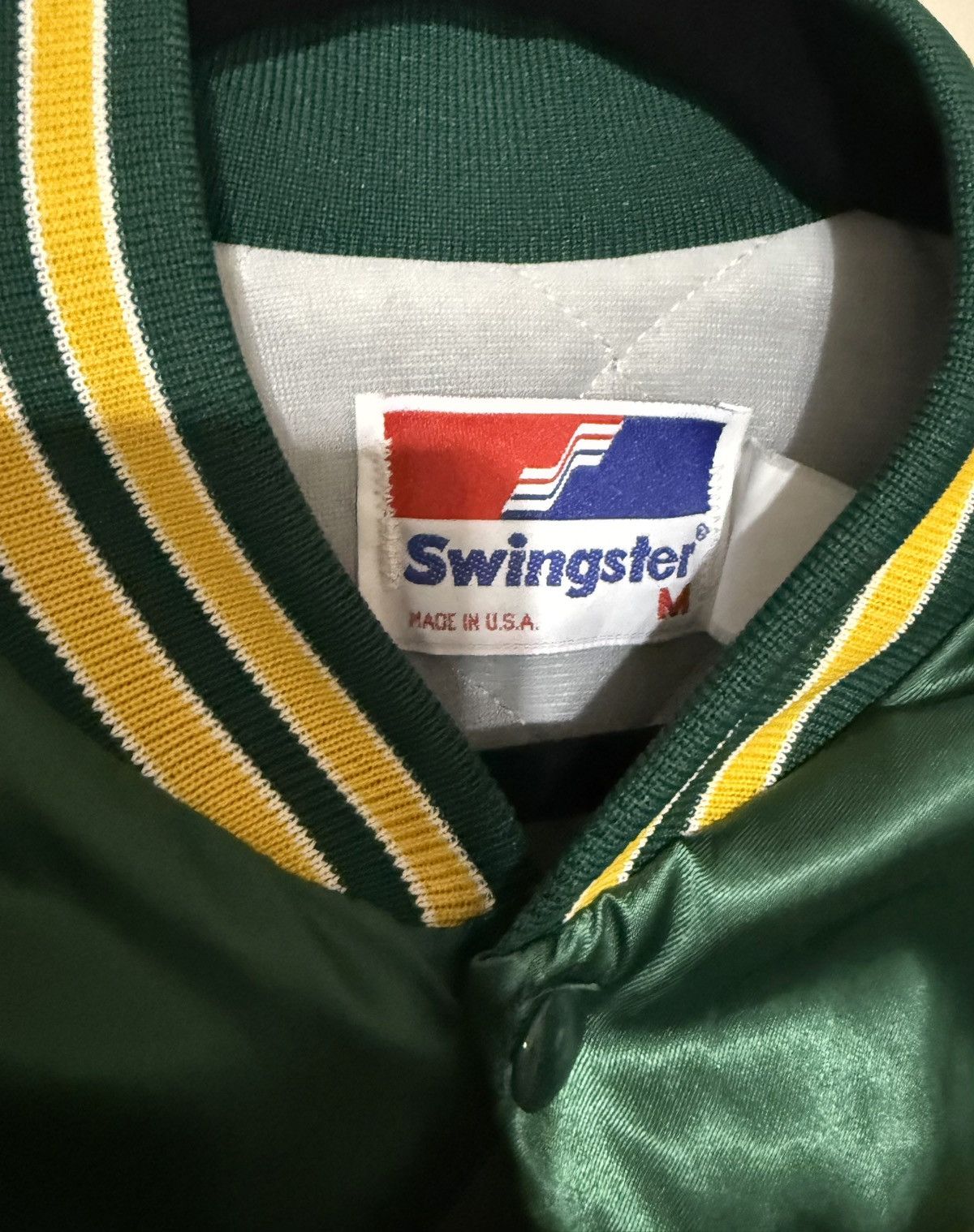 Swingster Oakland Athletics/ Oakland A's Jacket Satin Bomber Size US M / EU 48-50 / 2 - 3 Thumbnail