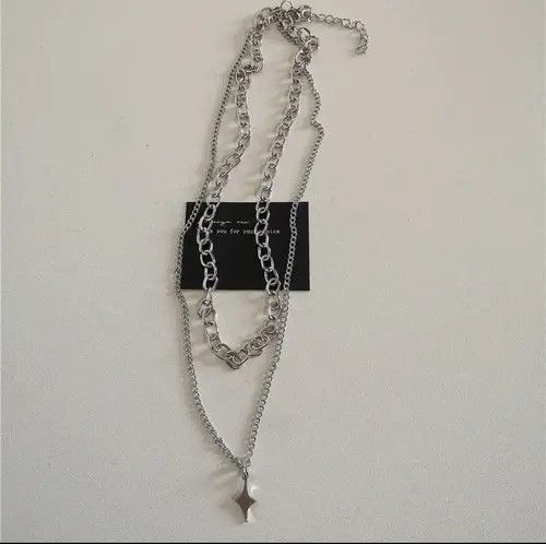 VIBE Star Chain Necklace Punk Gothic Chrome Rock Size ONE SIZE - 8 Thumbnail