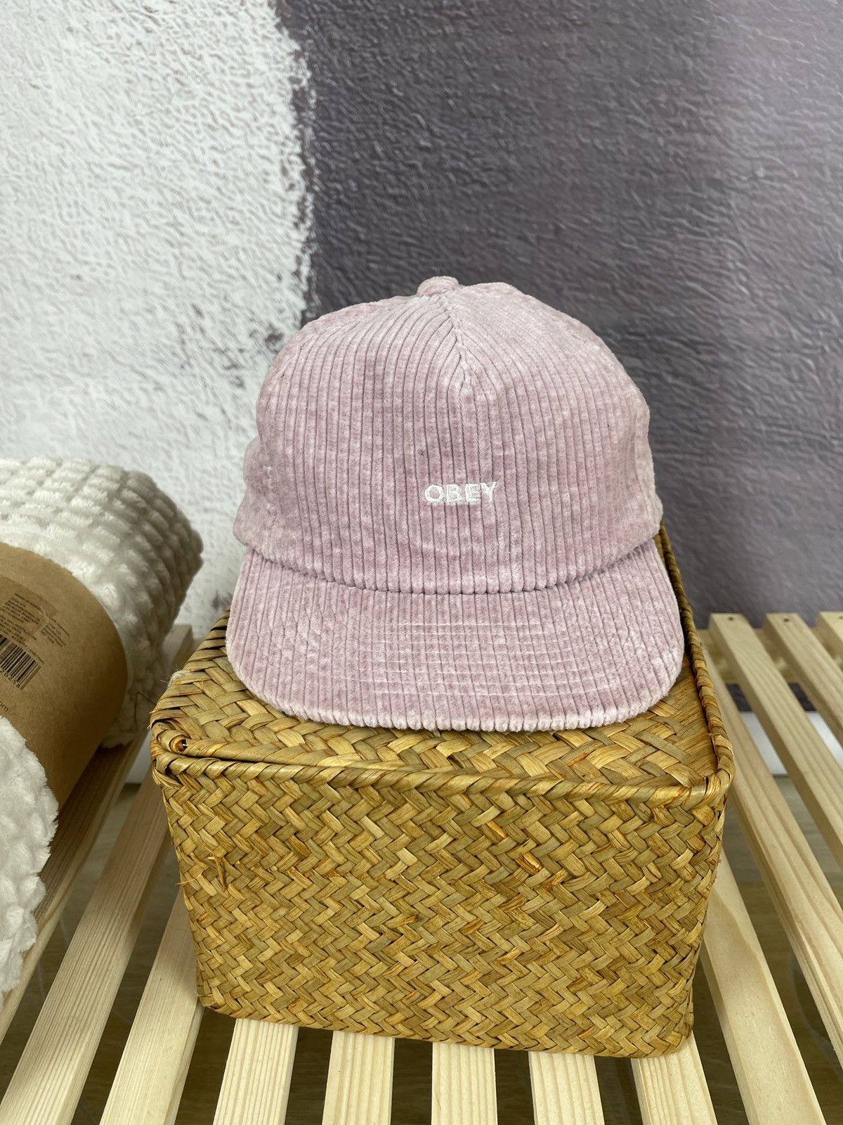 Obey Obey corduroy center logo cap 5 panel Size ONE SIZE - 3 Thumbnail