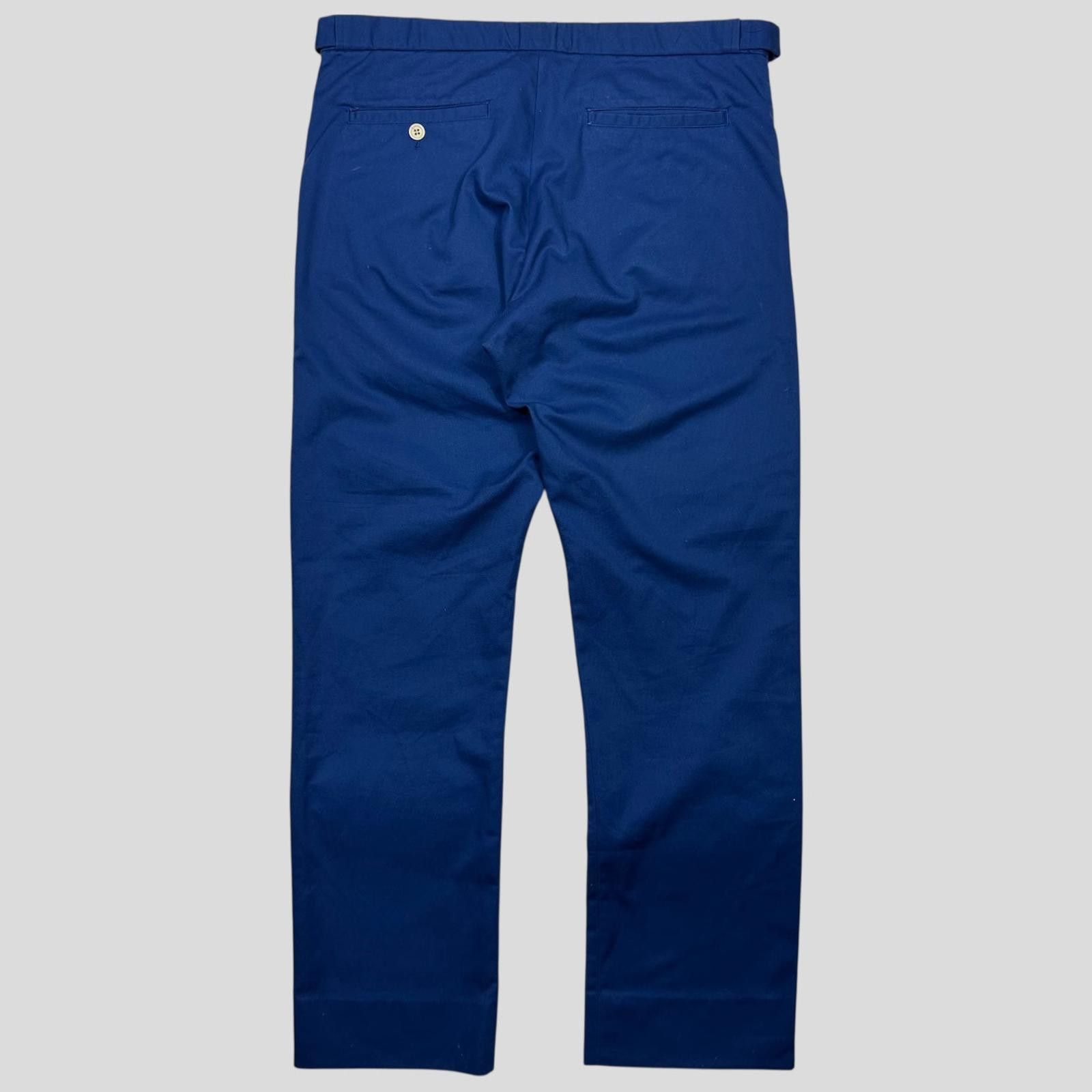 Comme des Garcons CDG SHIRT 90’s Blue Polycotton Adjustable Trousers - M Size US 33 - 2 Thumbnail