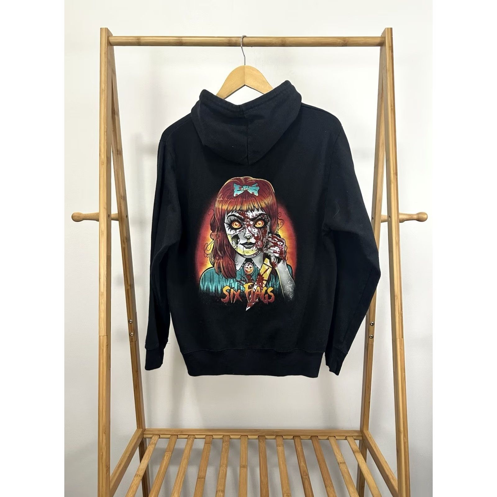 Vintage Sixflags Fright Fest Halloween Horror Hoodie Sweatshirt M Men Black Pullover Shirt Hoodie 90s%? Size US M / EU 48-50 / 2 - 2 Thumbnail