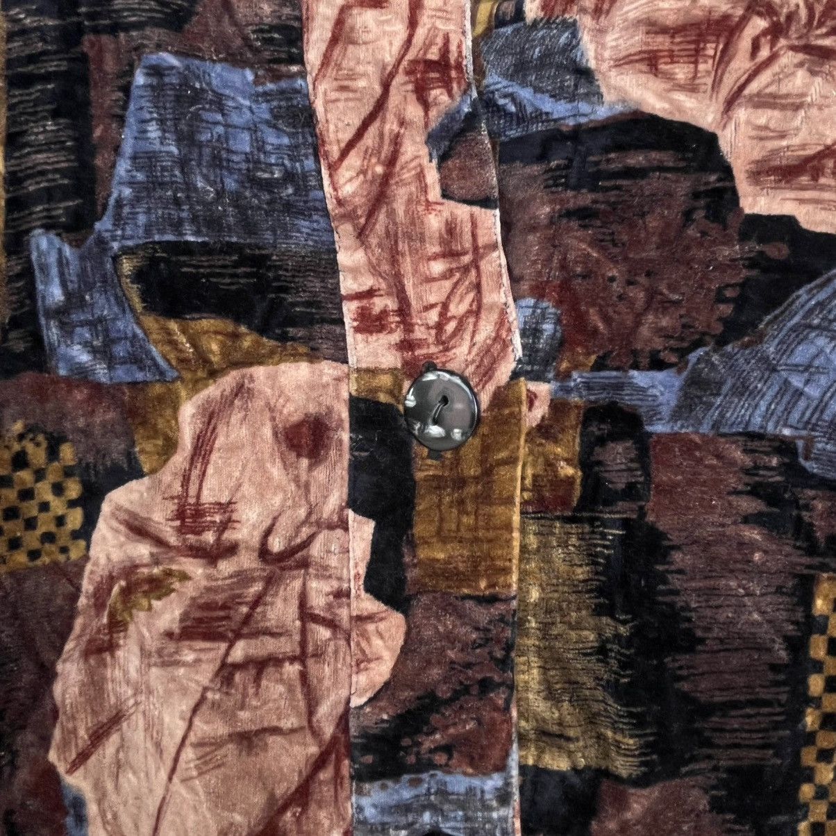 Other Vintage 90s Abstract Print Button Shirt Brown Black Colour Size L / US 10 / IT 46 - 5 Thumbnail