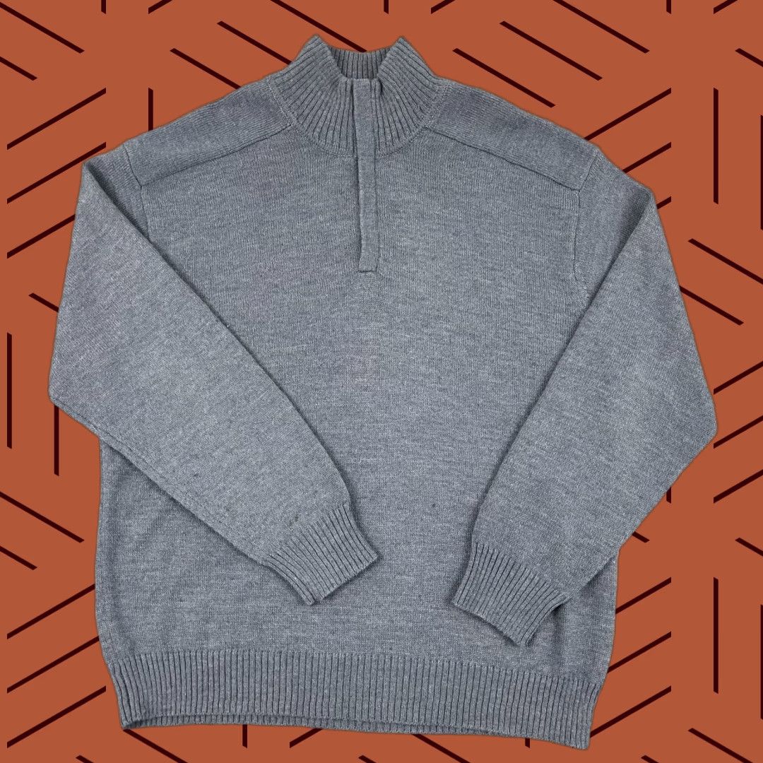 Vintage Northern Isles Men Sweater XL Blue Wool Alpaca Quarter Zip Pullover Jumper Size US XL / EU 56 / 4 - 1 Thumbnail