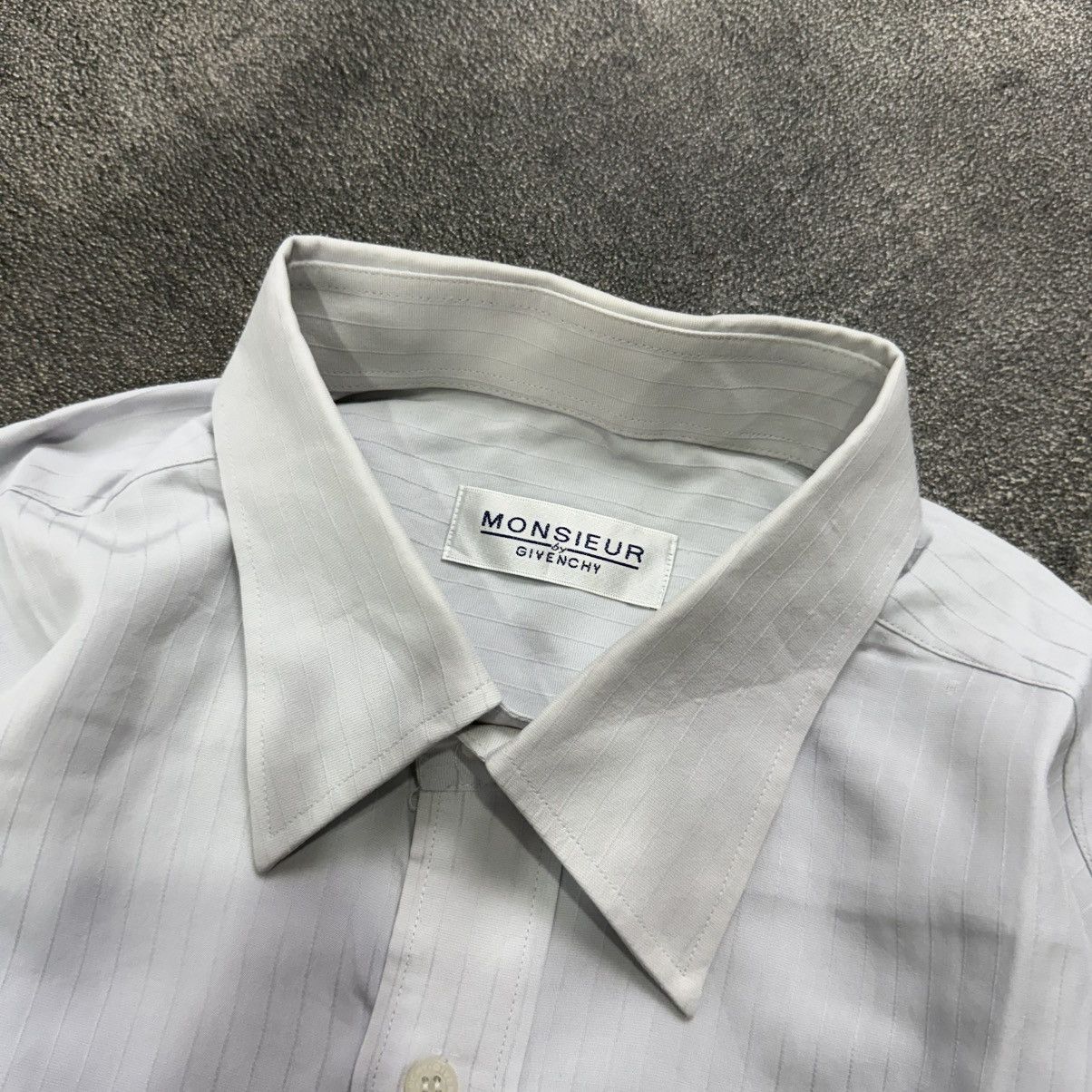 Givenchy vintage GIVENCHY monsieur stripe pocket long button up Size US XL / EU 56 / 4 - 5 Thumbnail