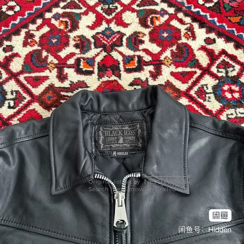 Neighborhood Neighborhood Black Soul Leather Jacket M size Size US M / EU 48-50 / 2 - 5 Thumbnail