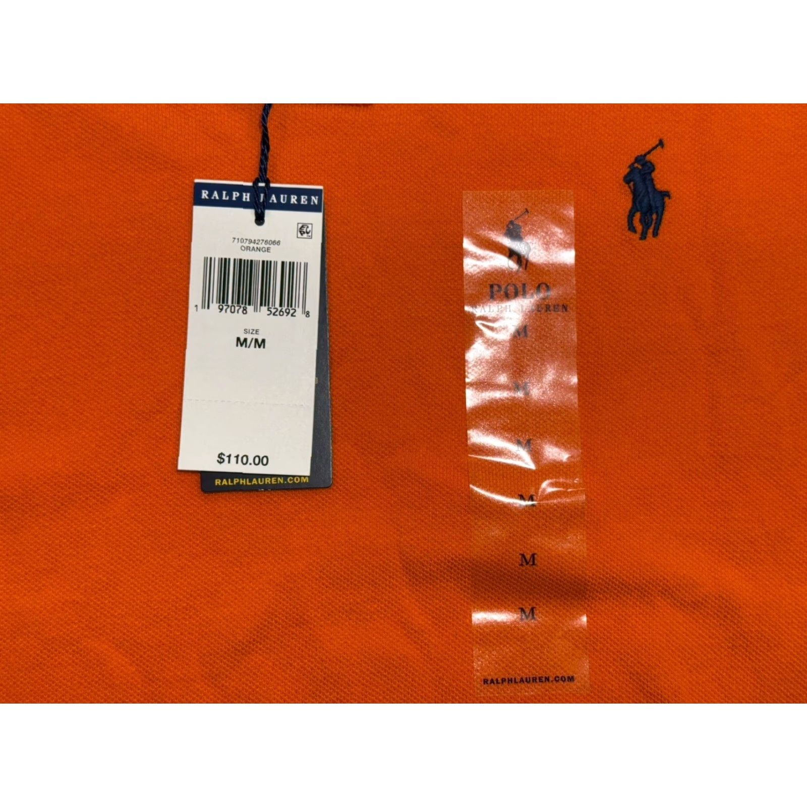 Polo Ralph Lauren VINTAGE Polo Ralph Lauren Polo Shirt Men Medium Orange Short Sleeve Classic Fit Logo 90s Casual Size US M / EU 48-50 / 2 - 4 Thumbnail
