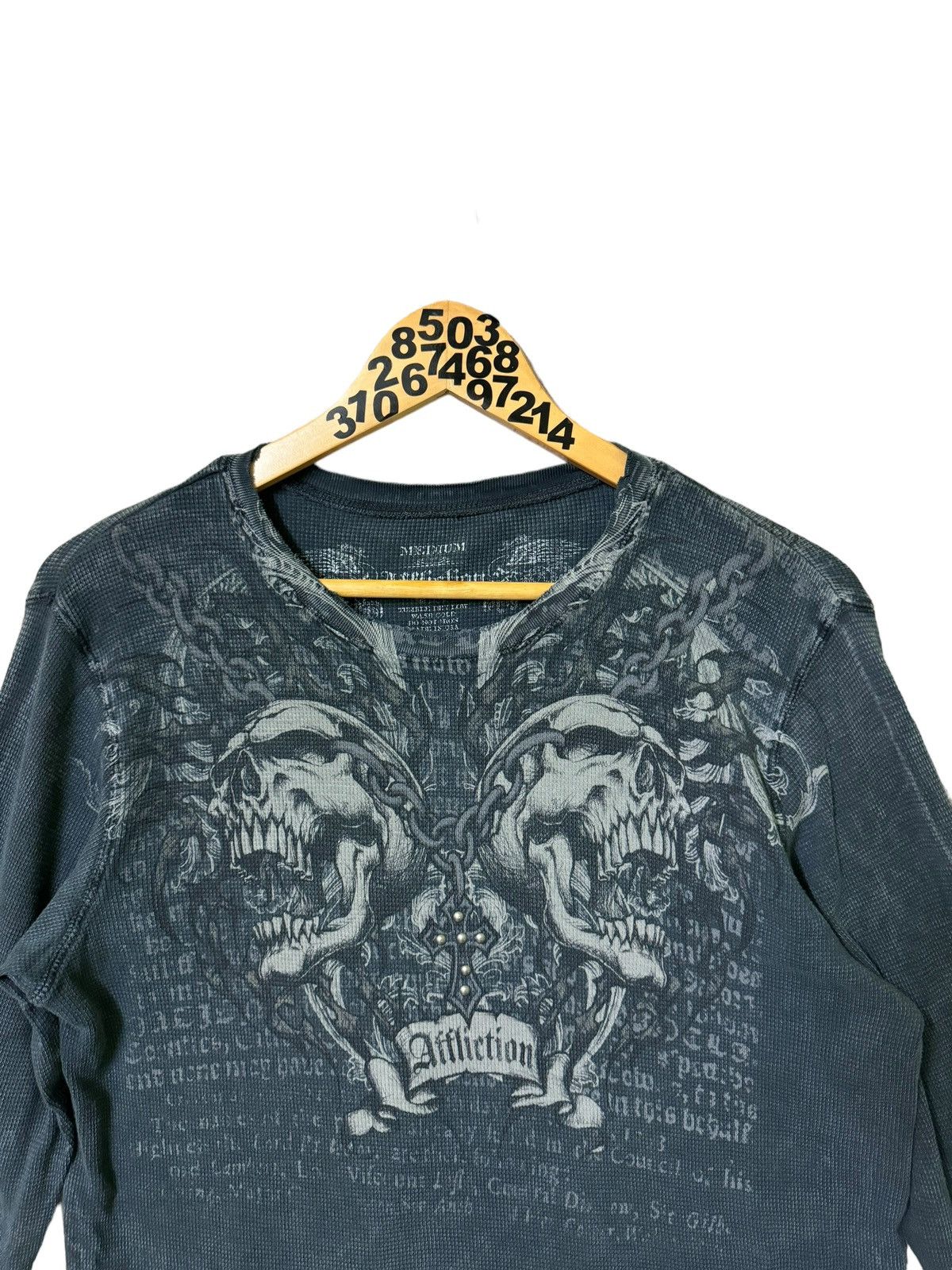 Affliction Vintage Y2K Affliction Skeleton Chains Long Sleeve Size US M / EU 48-50 / 2 - 3 Thumbnail