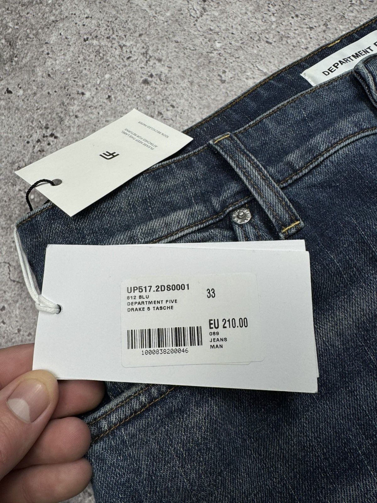 DEPARTMENT5 DEPARTMENT FIVE DRAKE DENIM DISTRESSED Y2K JEANS NEW❗️ Size US 33 - 13 Thumbnail