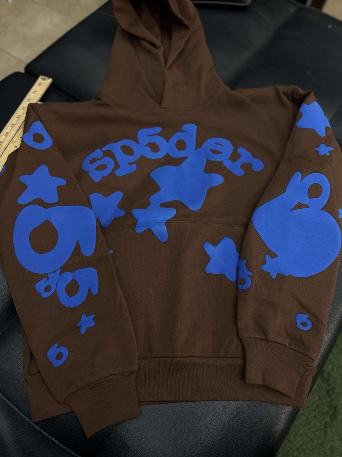 Sp5der Sp5der Worldwide Brown/Blue Hoodie Size (M) (NEW) Size US M / EU 48-50 / 2 - 2 Thumbnail