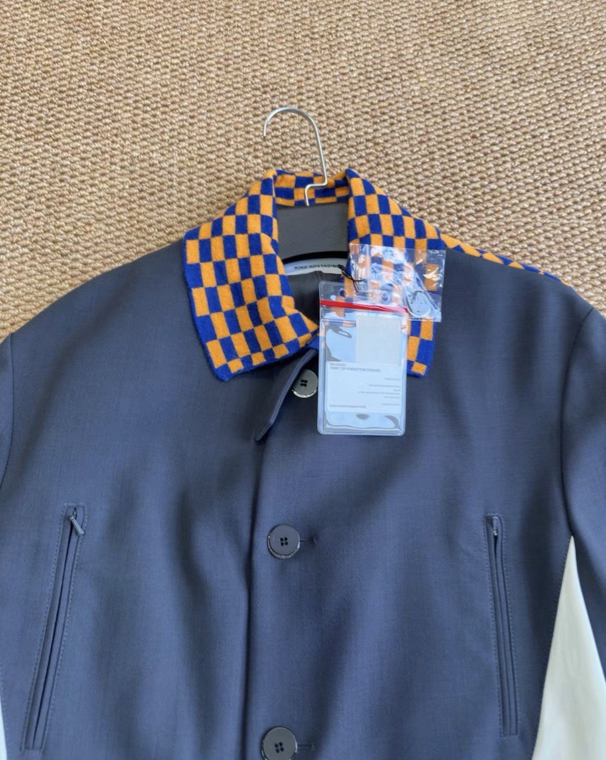 Kiko Kostadinov KIKO KOSTADINOV 23AW Runway Off-White Check Blazer K23 Size US S / EU 44-46 / 1 - 4 Thumbnail