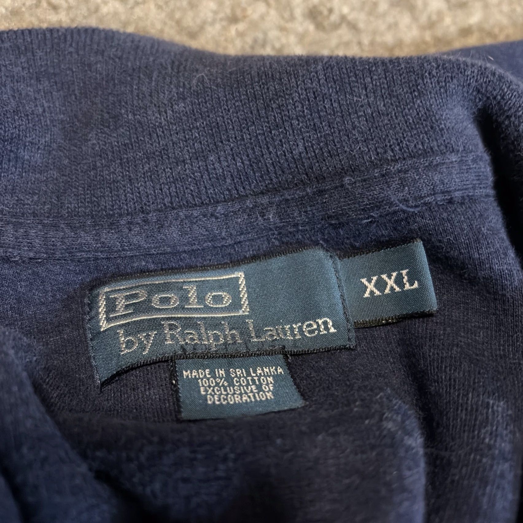 Ralph Lauren VINTAGE Polo Ralph Lauren Navy Blue Quarter Zip Sweater Shirt? Size US XXL / EU 58 / 5 - 6 Thumbnail