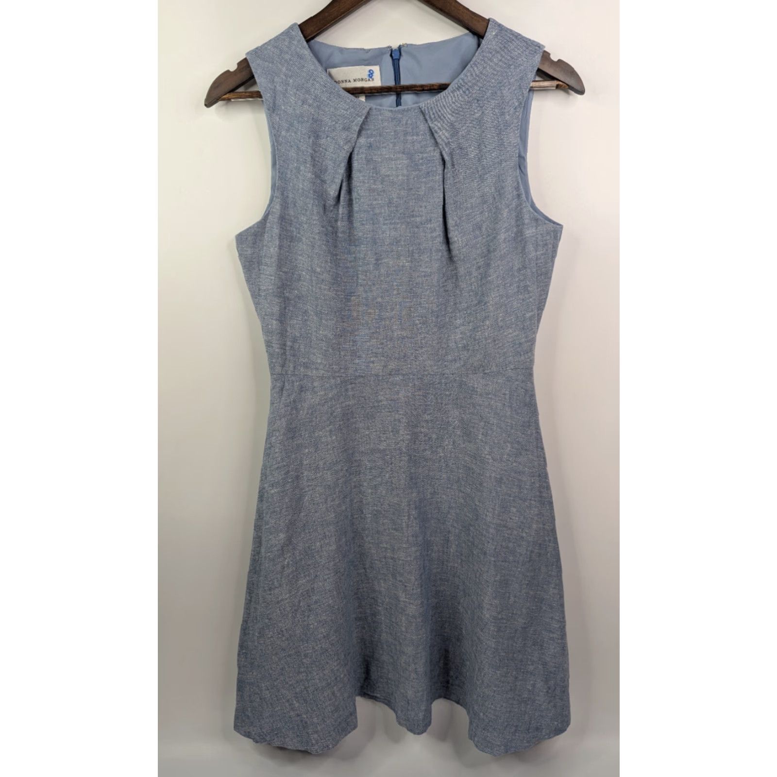 Donna Morgan Donna Morgan Blue Linen Blend Fit And Flare Sleeveless Dress Size 6 User: Donna Morgan Blue Linen Blend Fit And Flare Sleeveless Dress Size 6 Size M / US 6-8 / IT 42-44 - 2 Thumbnail