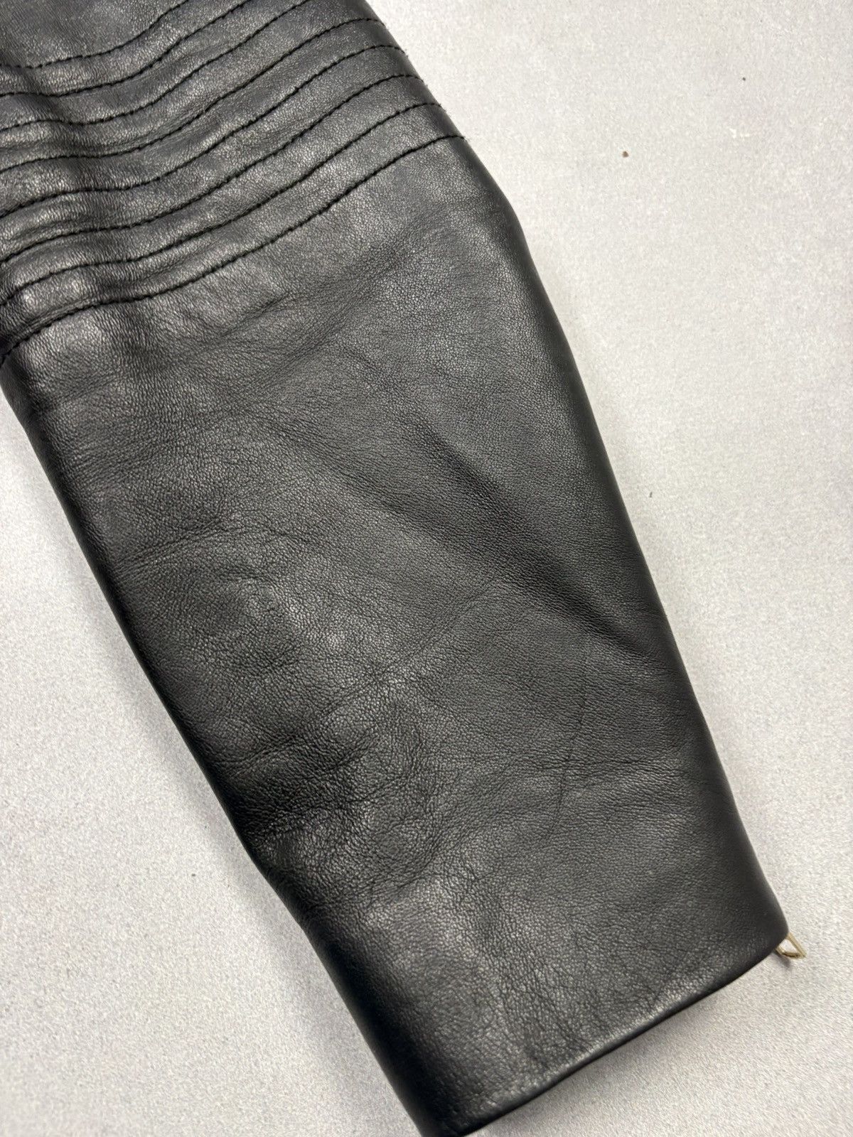 Reiss Reiss Black Leather Biker Jacket Moto Zip Jacket Sizq US 6 Size M / US 6-8 / IT 42-44 - 8 Thumbnail
