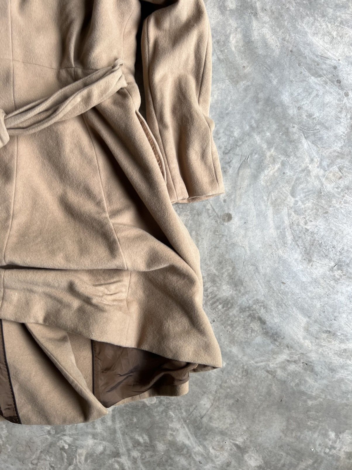 Yohji Yamamoto Ined Wool Long Coat by Yohji Yamamoto Size US XXS / EU 40 - 10 Thumbnail