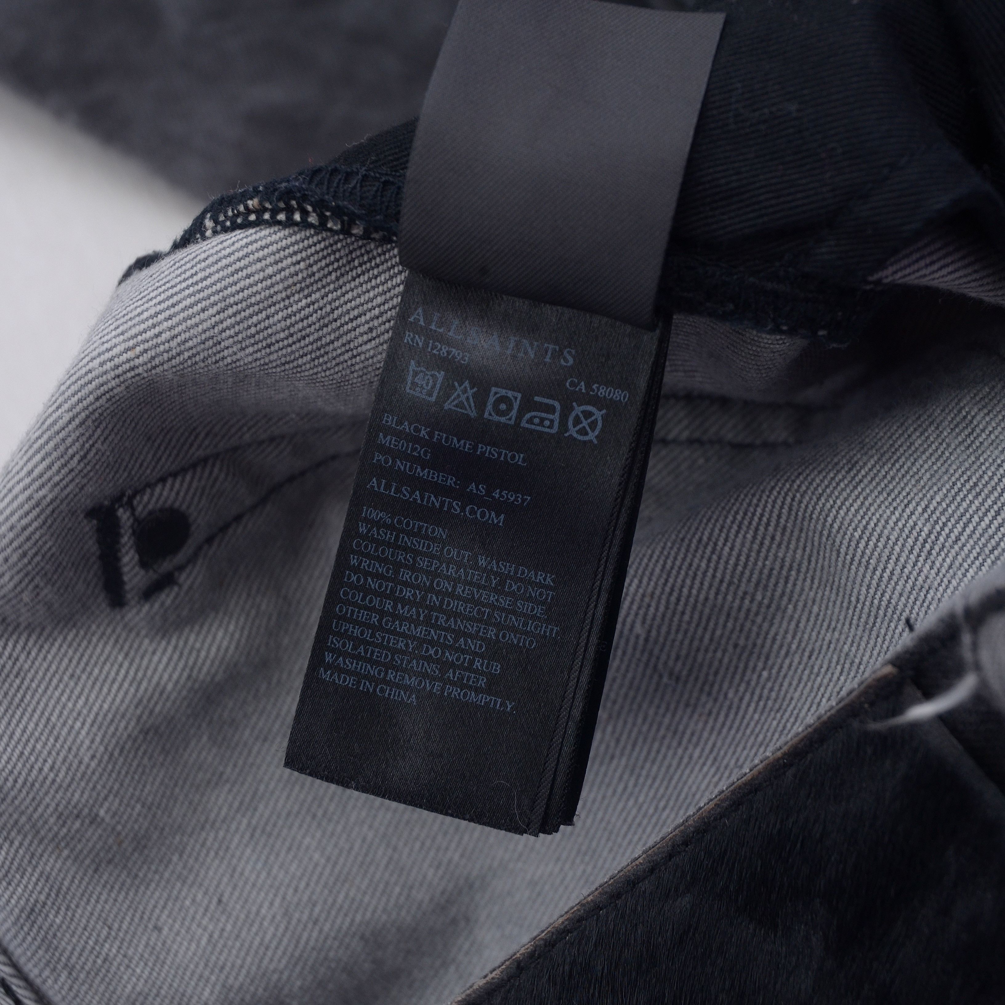 Allsaints × Vintage AllSaints Selvedge Gray Pistol Pit Denim Jeans Mens 30 Y2K Size US 30 / EU 46 - 12 Thumbnail