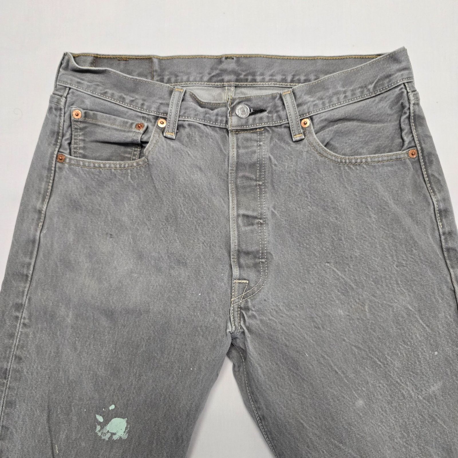 Levi's Levi's 501 Men's Gray Jeans 34x34 Distressed Vintage Style Size US 34 / EU 50 - 7 Thumbnail
