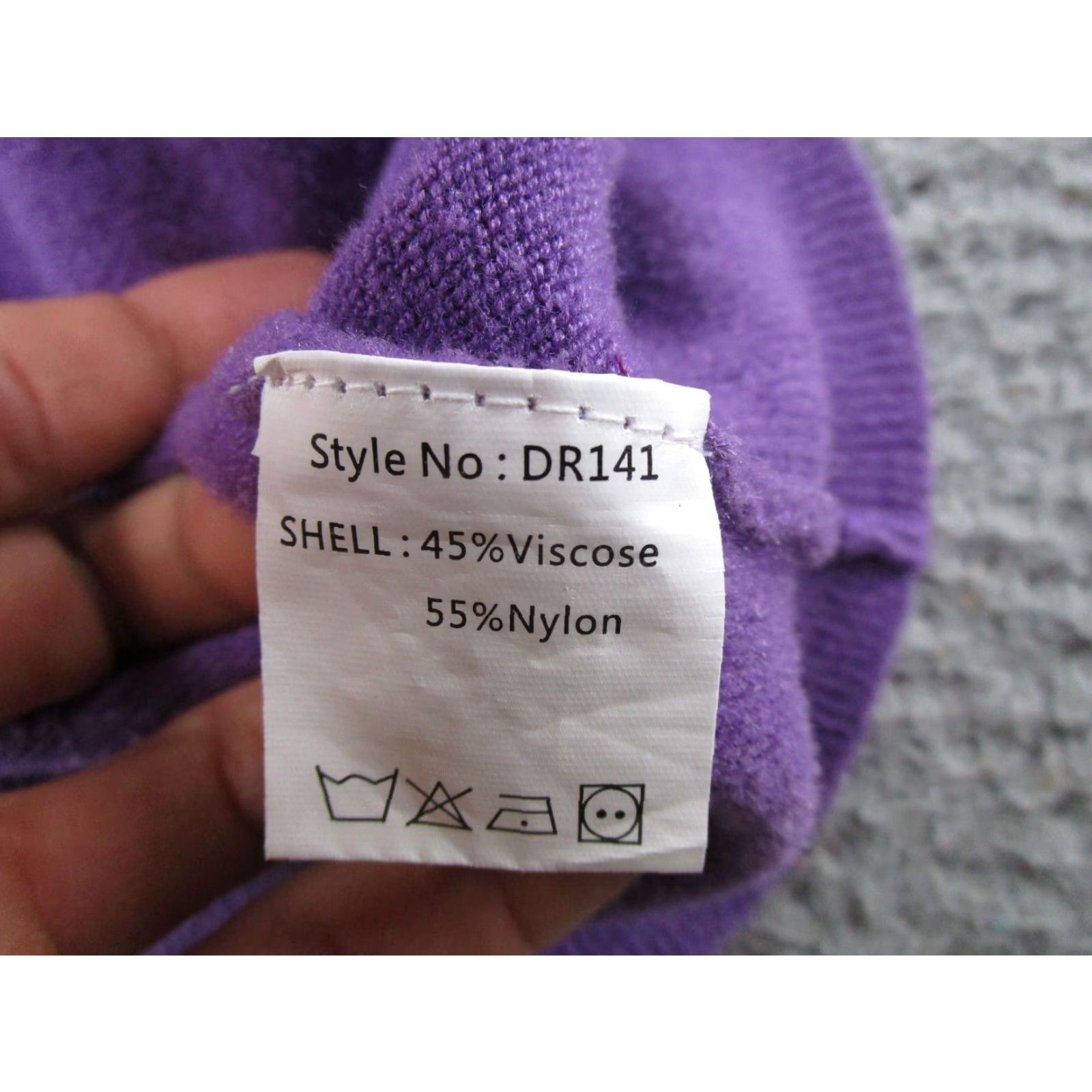 Vintage Exlura Knit Sweater Dress Purple Stretch Long Sleeve L Women's Casual Knit Dress Midi Size L / US 10 / IT 46 - 4 Thumbnail