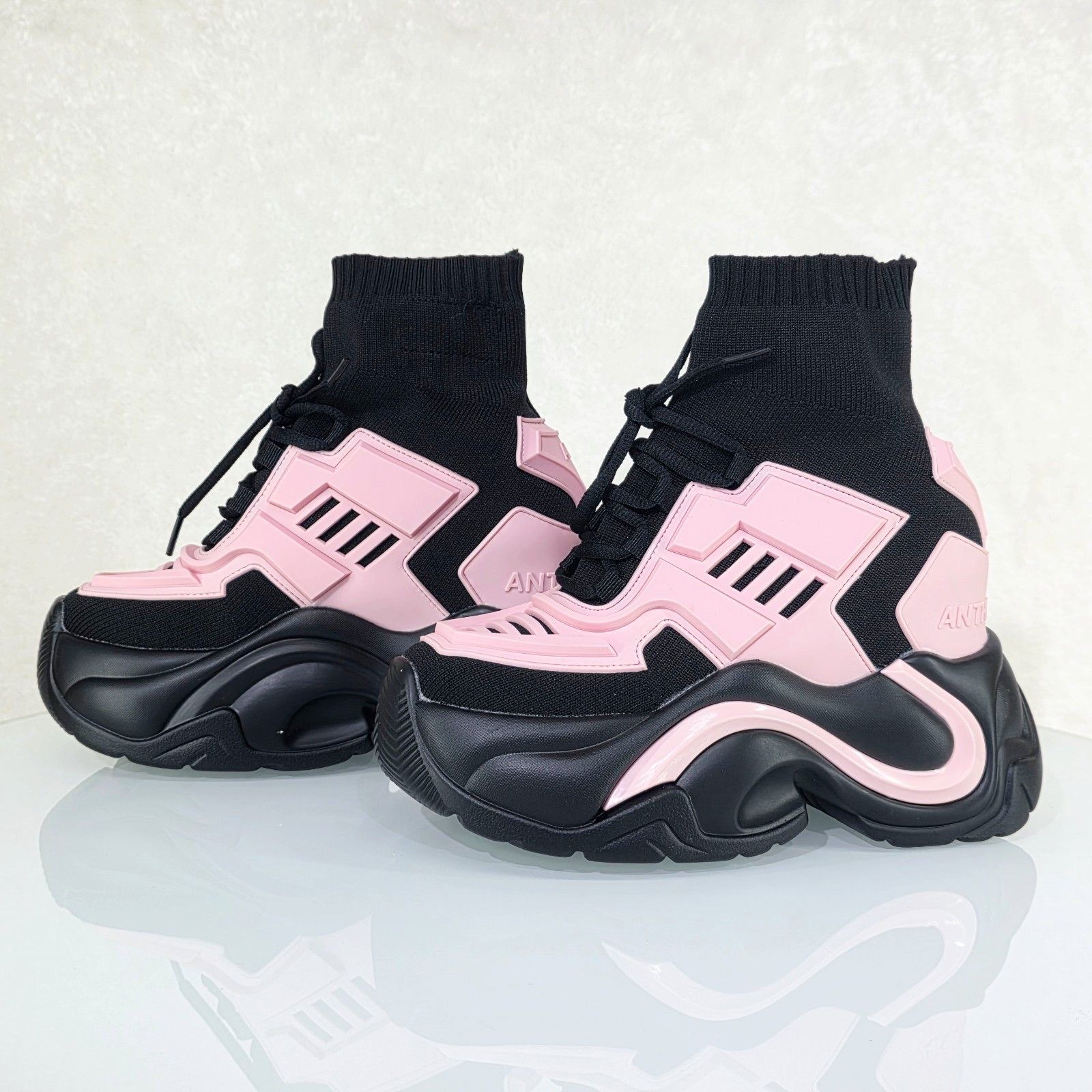 Other Wang Jupiter Damson Pull On Knit Platform Sneaker Boots 4" H Size US 10 / IT 40 - 1 Thumbnail