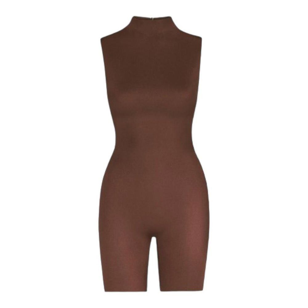 Designer NT291 SKIMS NWT ALL IN ONE MOCK NECK MID THIGH ONESICOCOA 2X Size 30" / US 8 / IT 44 - 2 Thumbnail