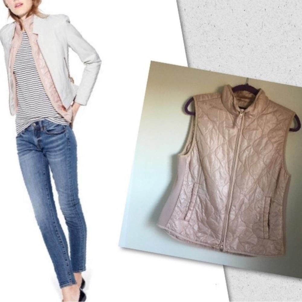 J.Crew J. Crew Quilted Ultralight Layering Vest Blush Pink Medium Size M / US 6-8 / IT 42-44 - 2 Thumbnail