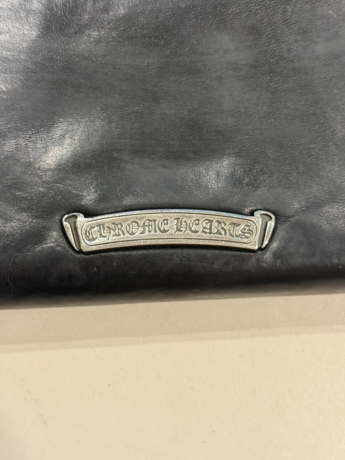Chrome Hearts Chrome Hearts BS Fleur Wallet Black Leather Silver Scroll Size ONE SIZE - 6 Thumbnail