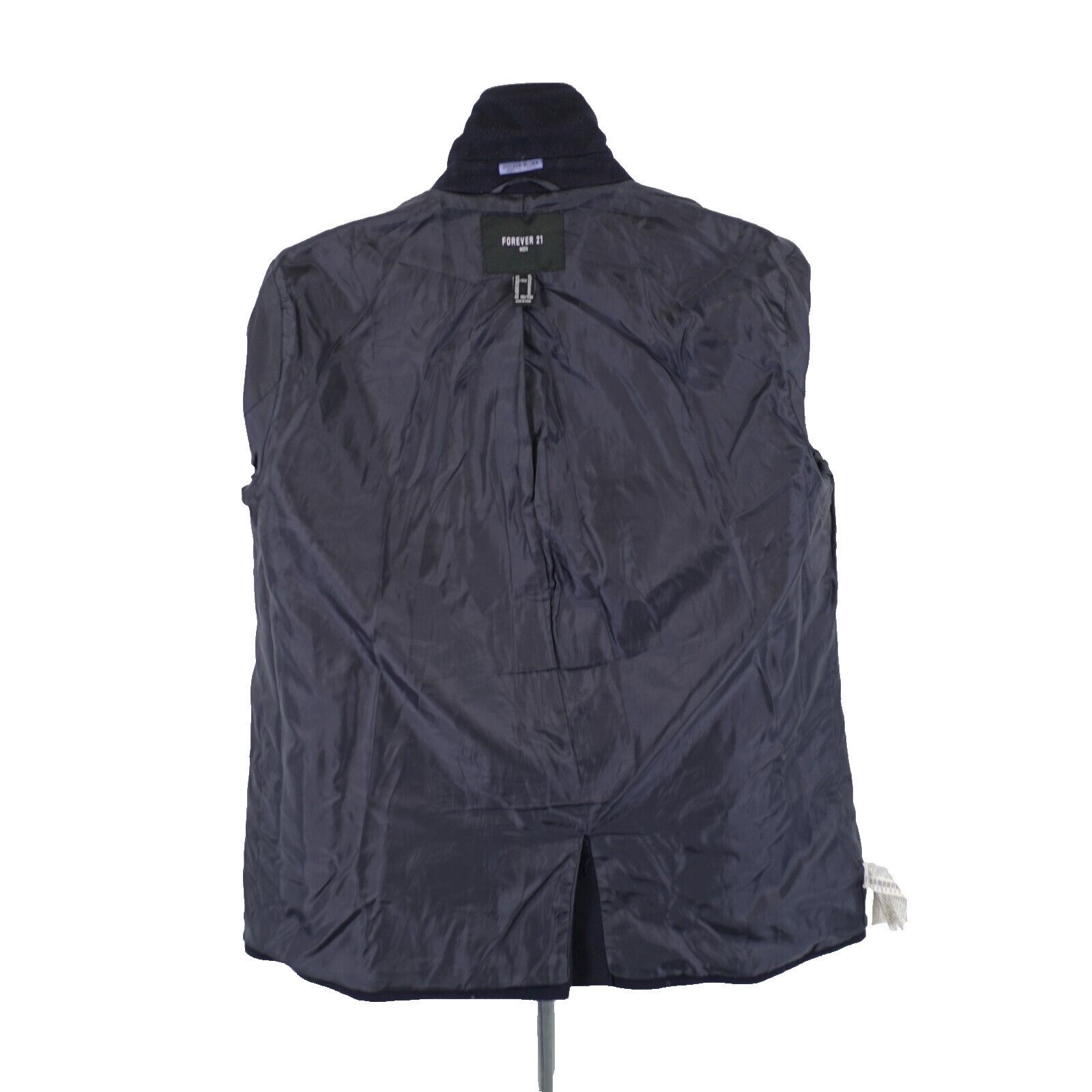 Forever 21 Forever 21 Men's Blue Wool Blend Peak Lapel Double Breasted Size US XL / EU 56 / 4 - 14 Thumbnail
