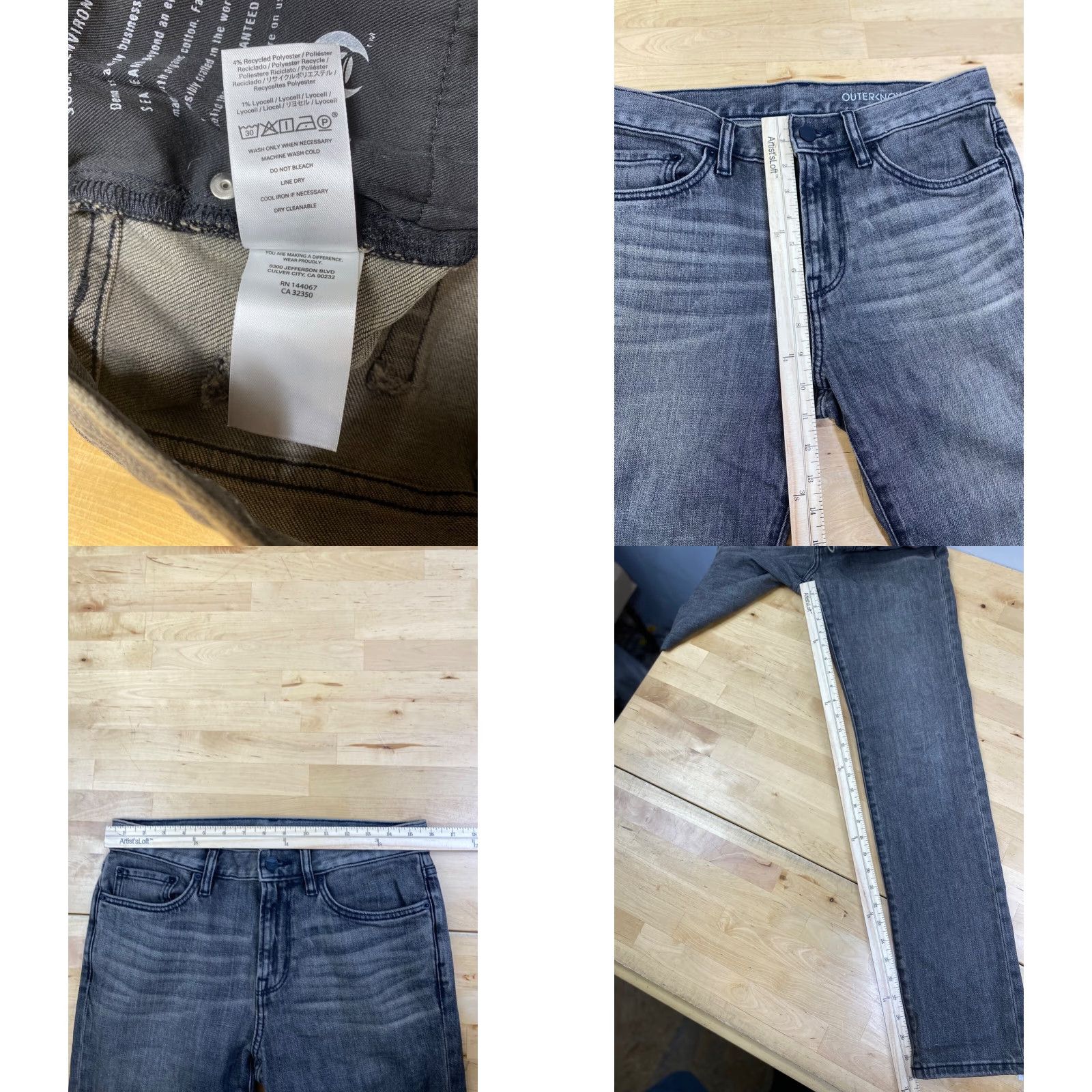 Outerknown Outerknown Slim Fit Jeans Mens 30x32 Black Casual Stretch Tapered 30 31 Inseam Size US 30 / EU 46 - 8 Thumbnail