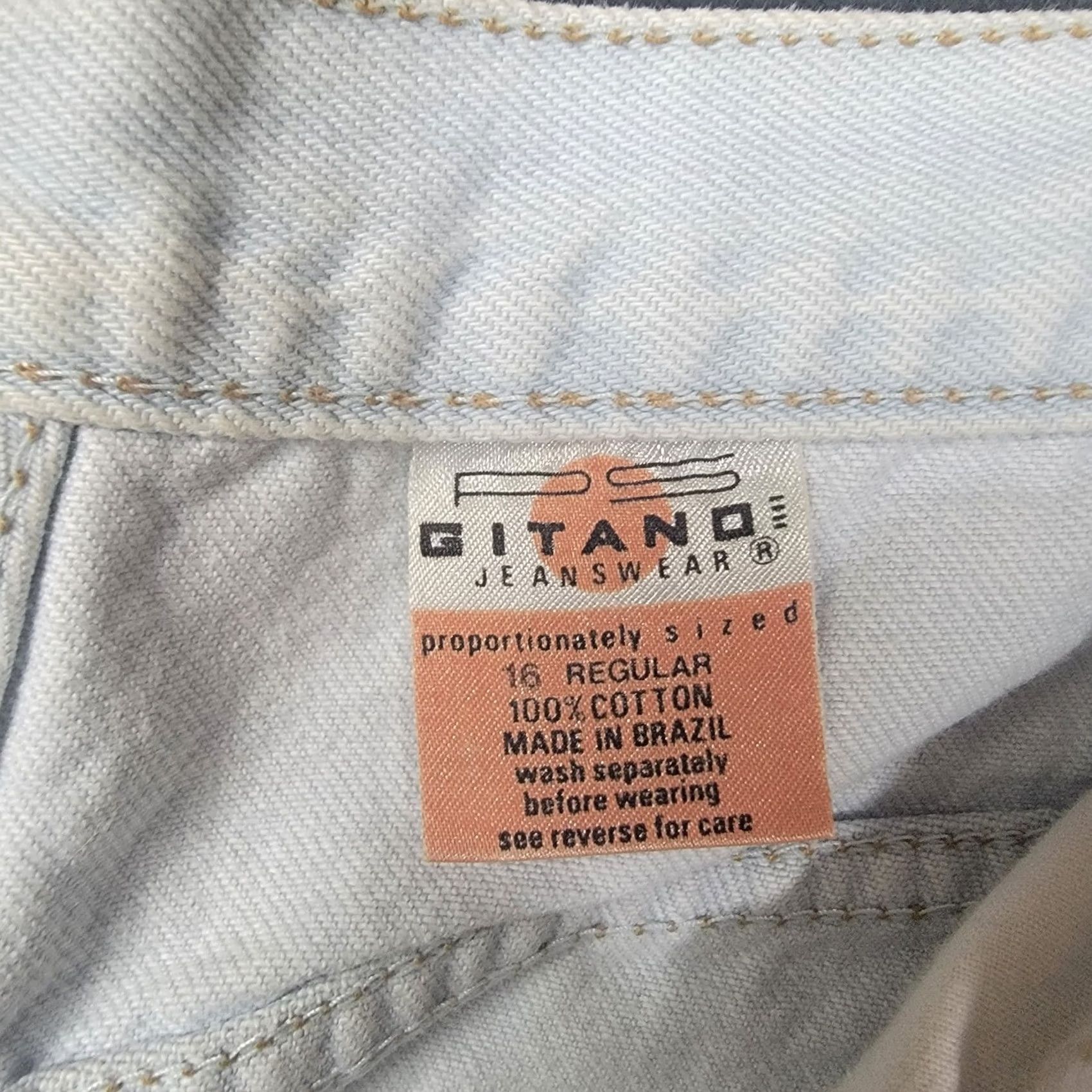 Vintage Gitano Vtg High Rise Mom Jeans 16 Long Denim Blue Straight Leg Womens 1980s Size 38" / US 16 / IT 52 - 3 Thumbnail