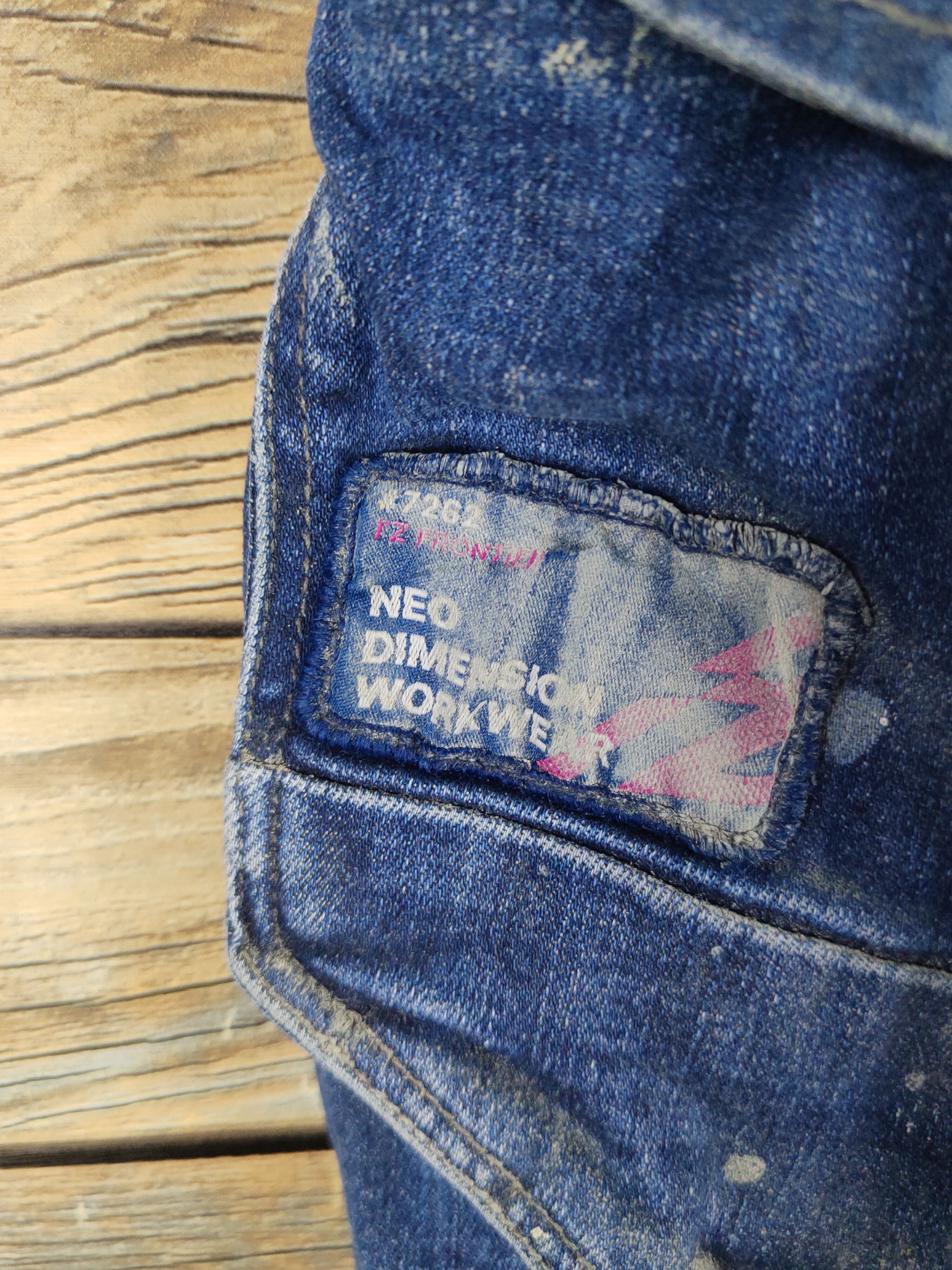 Japanese Brand I'z Frontier utility Distressed Ripped denim Jeans #W1981 Size US 30 / EU 46 - 4 Thumbnail