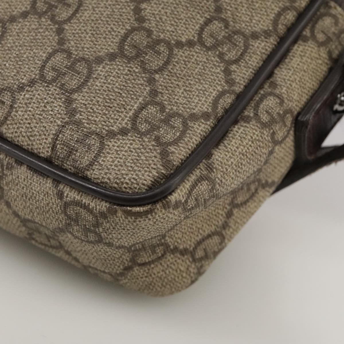 Gucci GUCCI GG Supreme Web Sherry Line Shoulder Bag Beige Silver Size ONE SIZE - 13 Thumbnail
