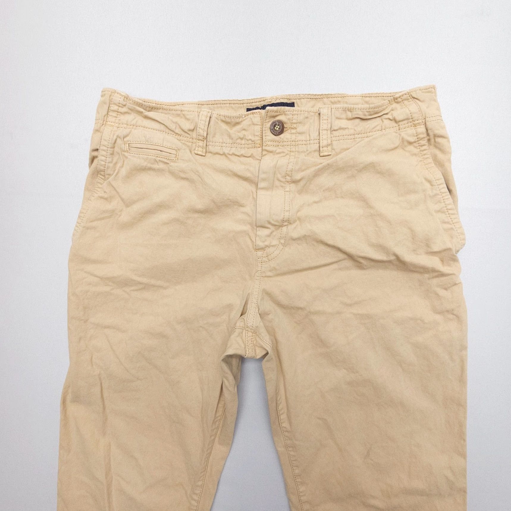 American Eagle Outfitters American Eagle Original Straight Chino Pants Mens 32 Tan Cotton Size US 32 / EU 48 - 6 Thumbnail