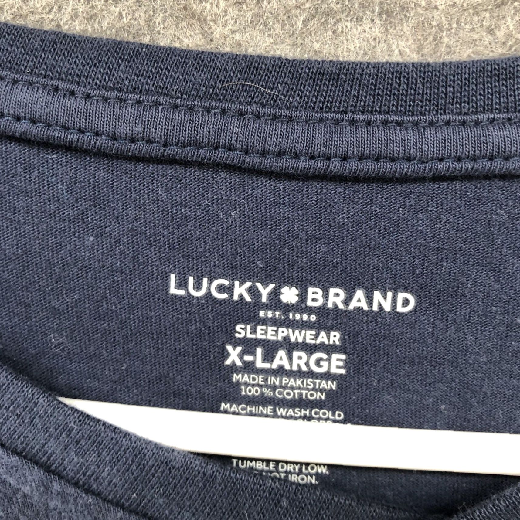 Lucky Brand Lucky Brand Sleepwear Henley Long Sleeve T Shirt Mens XL Navy Blue Lounge Size US XL / EU 56 / 4 - 5 Thumbnail