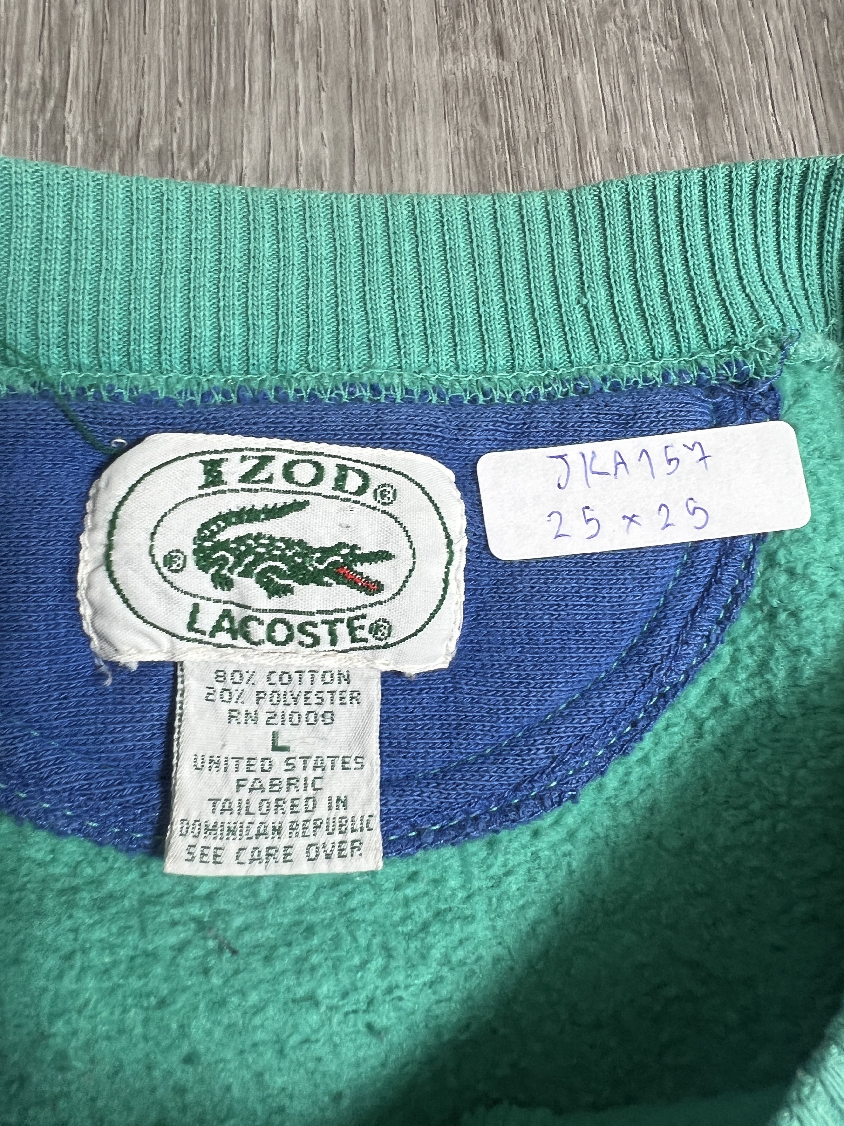 Lacoste VTG Lacoste IZOD Mini Logo Embroidery Sweatshirt (L) JKA157 Size US L / EU 52-54 / 3 - 3 Thumbnail