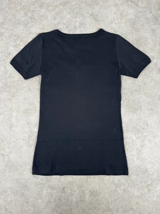 Dolce & Gabbana 2000s Dolce & Gabbana Navy Crystal Cross T-Shirt Size S / US 4 / IT 40 - 4 Thumbnail