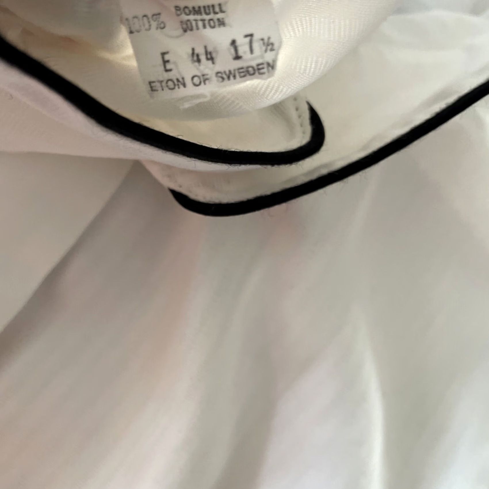 Eton Etón Dress Shirt Mens 17.5 White Cotton Woven French Cuff Stand-Up Collar Elegant Royal Eton Royal Two Fold Vintage N/A Size US XXL / EU 58 / 5 - 4 Thumbnail