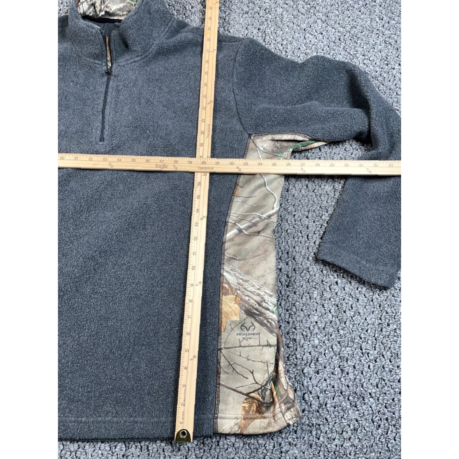 Realtree Gamehide Jacket Adult XL Gray Green RealTree Camouflage Camo 1/4 Zip Fleece Mens Size US XL / EU 56 / 4 - 5 Thumbnail