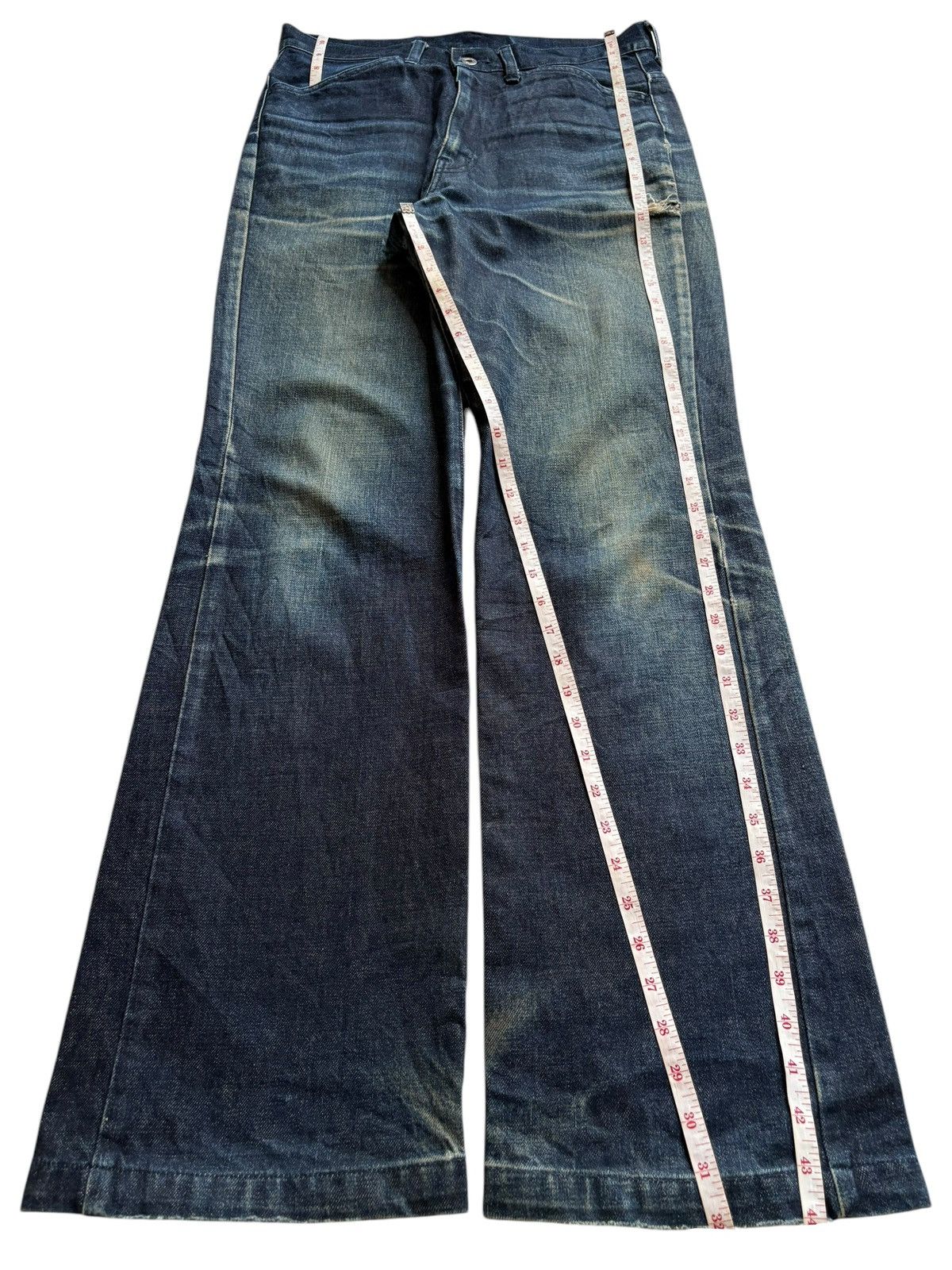 Boycott × Japanese Brand Vintage Boycott Rusty Mud Wash Distress Rip Flare Jeans Size US 32 / EU 48 - 15 Thumbnail