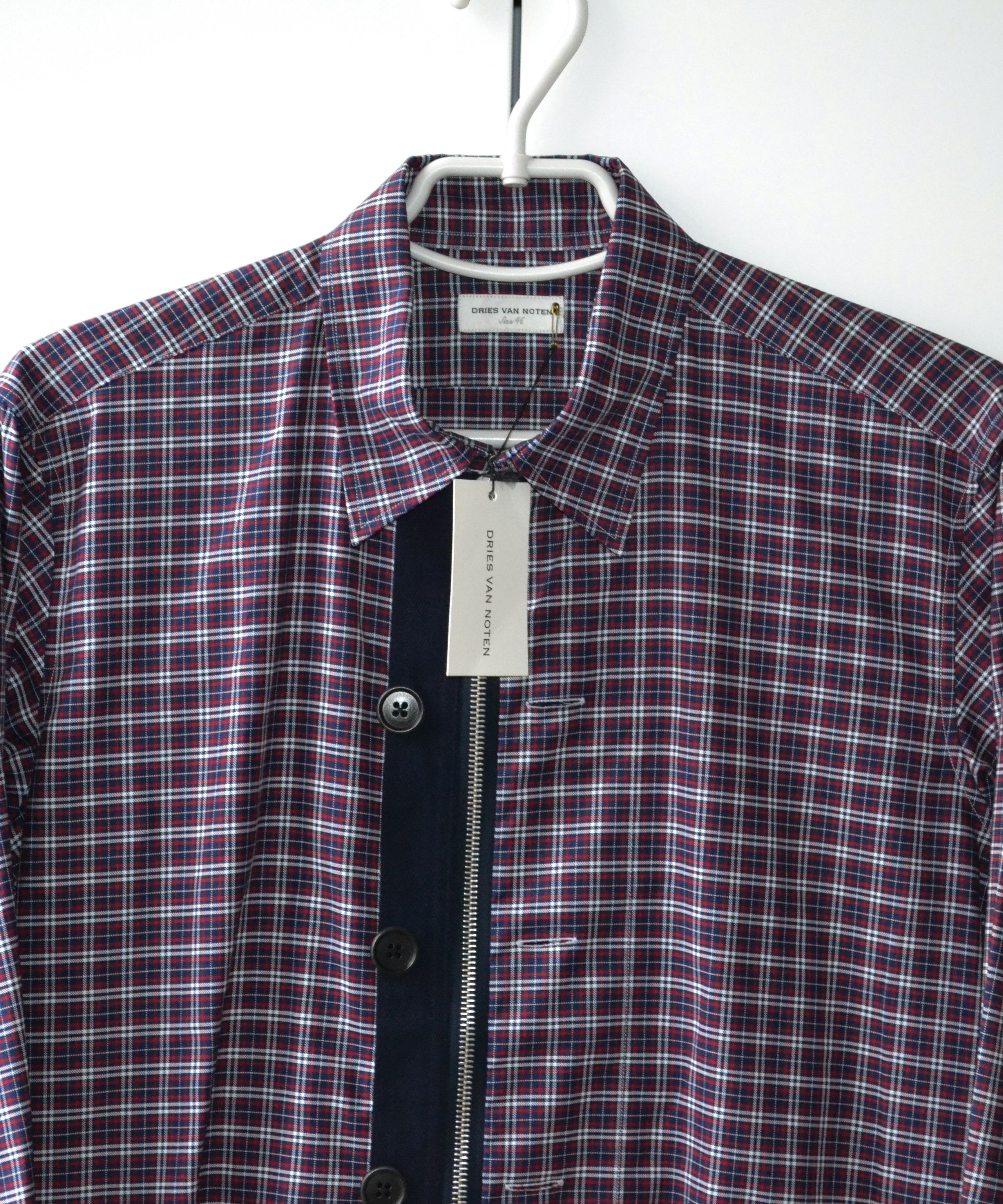 Dries Van Noten DRIES VAN NOTEN Shirt Long Sleeve Full Zip Check Size 46 Size US S / EU 44-46 / 1 - 2 Thumbnail