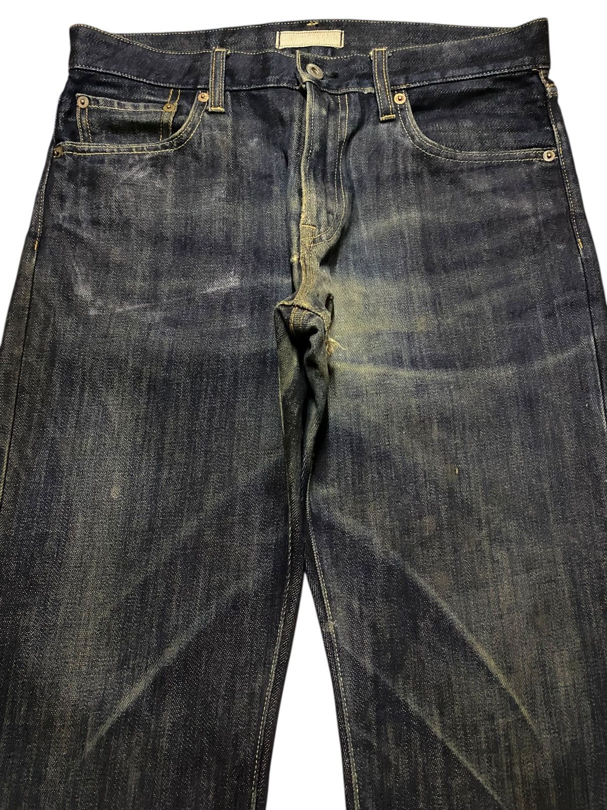 Japanese Brand Vintage Japanese Uniqlo Mud Wash Distressed Slim Jeans Size US 32 / EU 48 - 3 Thumbnail