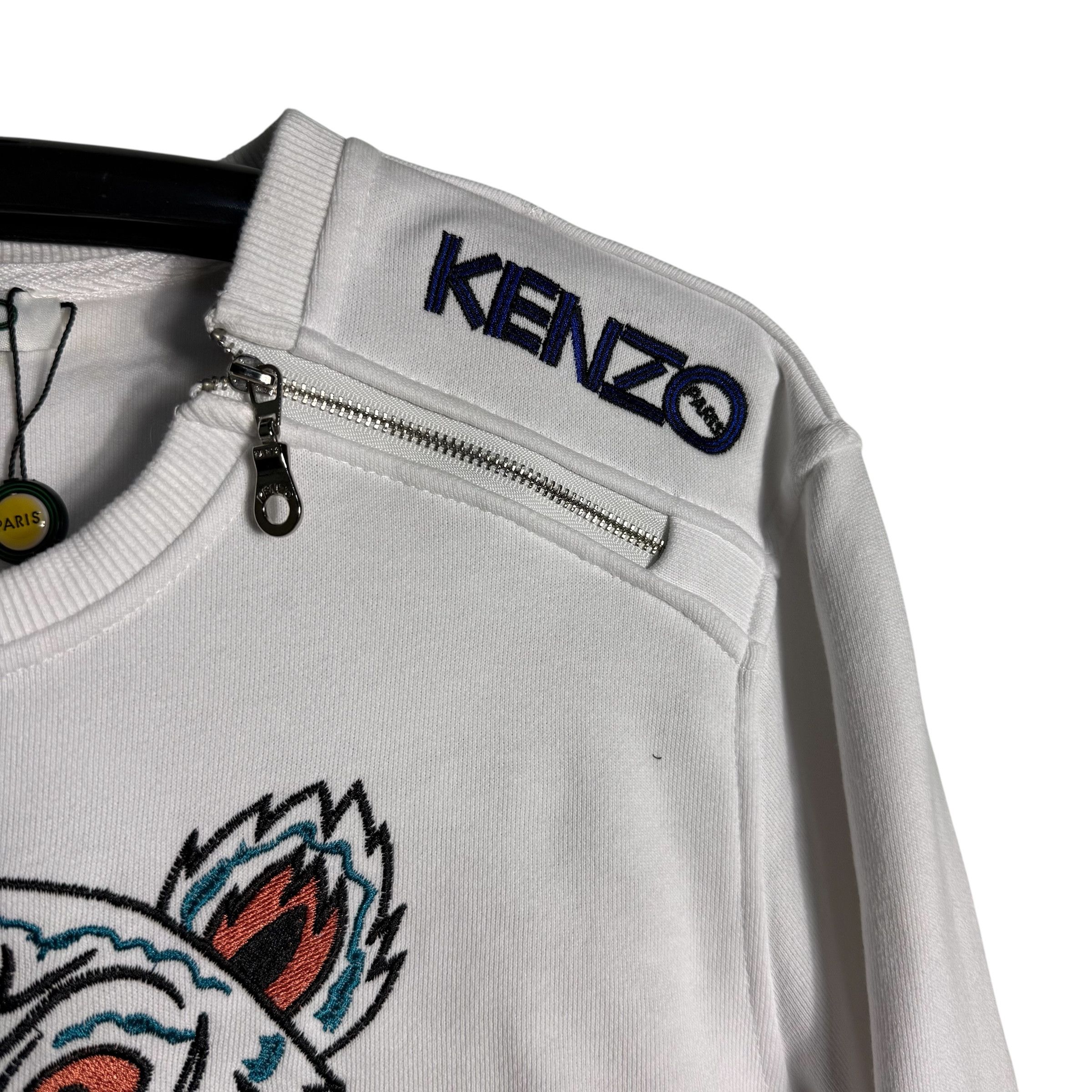 Kenzo 🔥RARE🔥Kenzo Paris Tiger Logo Embroidery Sweatshirt Size US XL / EU 56 / 4 - 5 Thumbnail